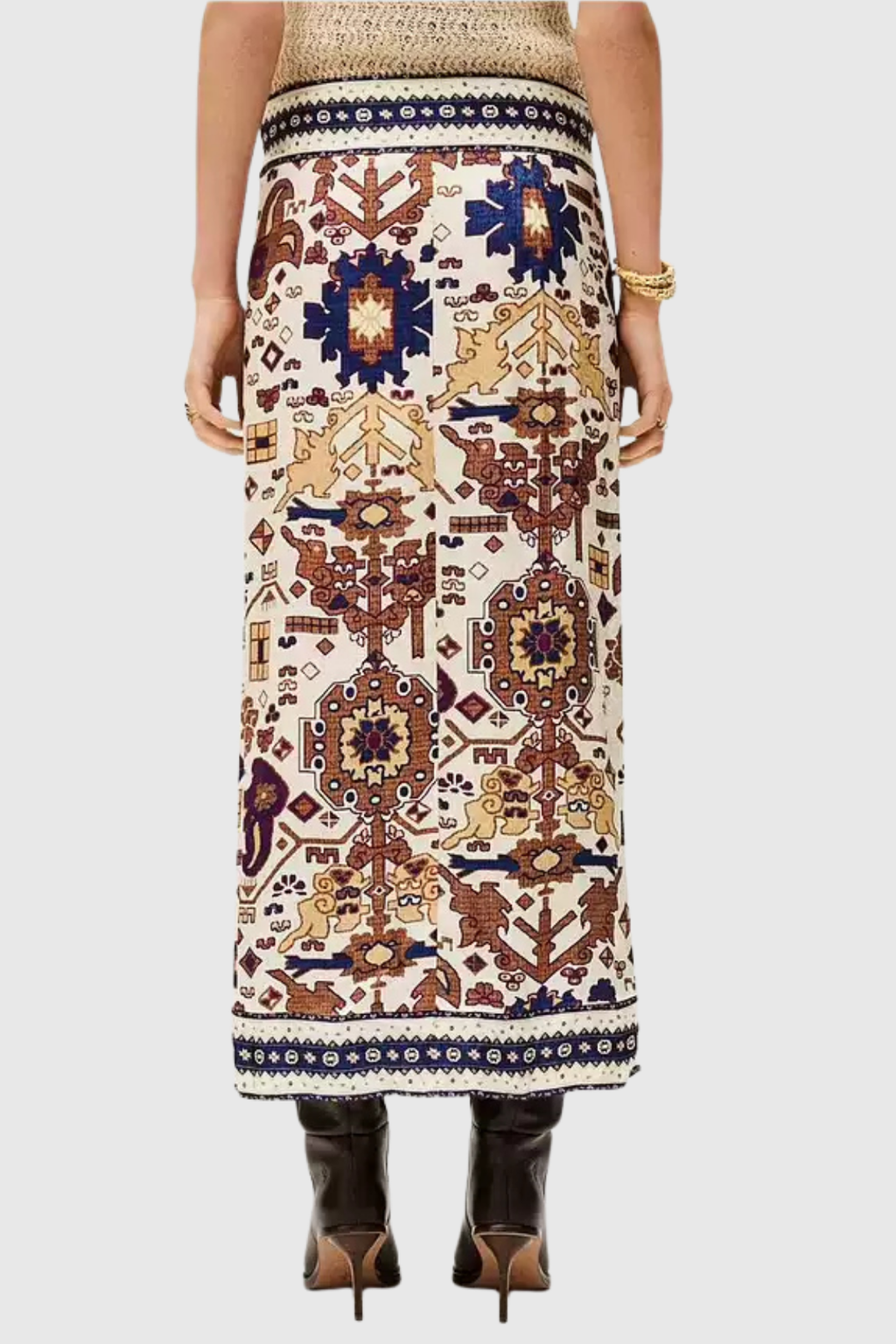 Carolyn Print Split Maxi Skirt