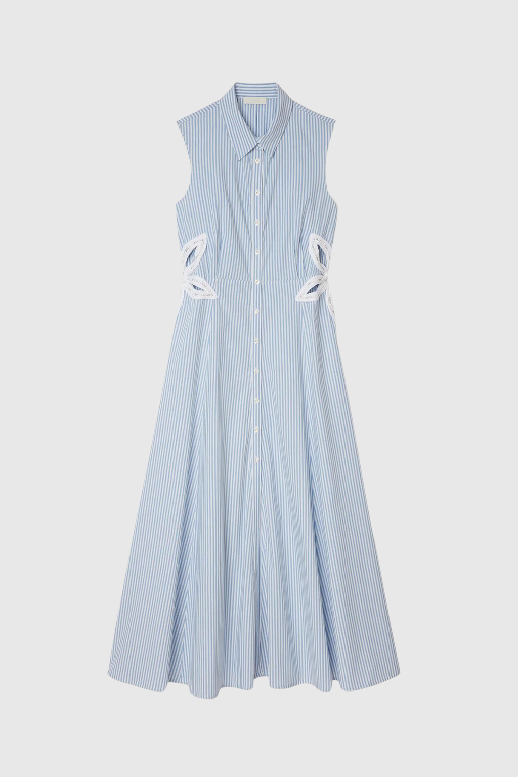 Caron Stripe Flower Cutout Maxi Dress