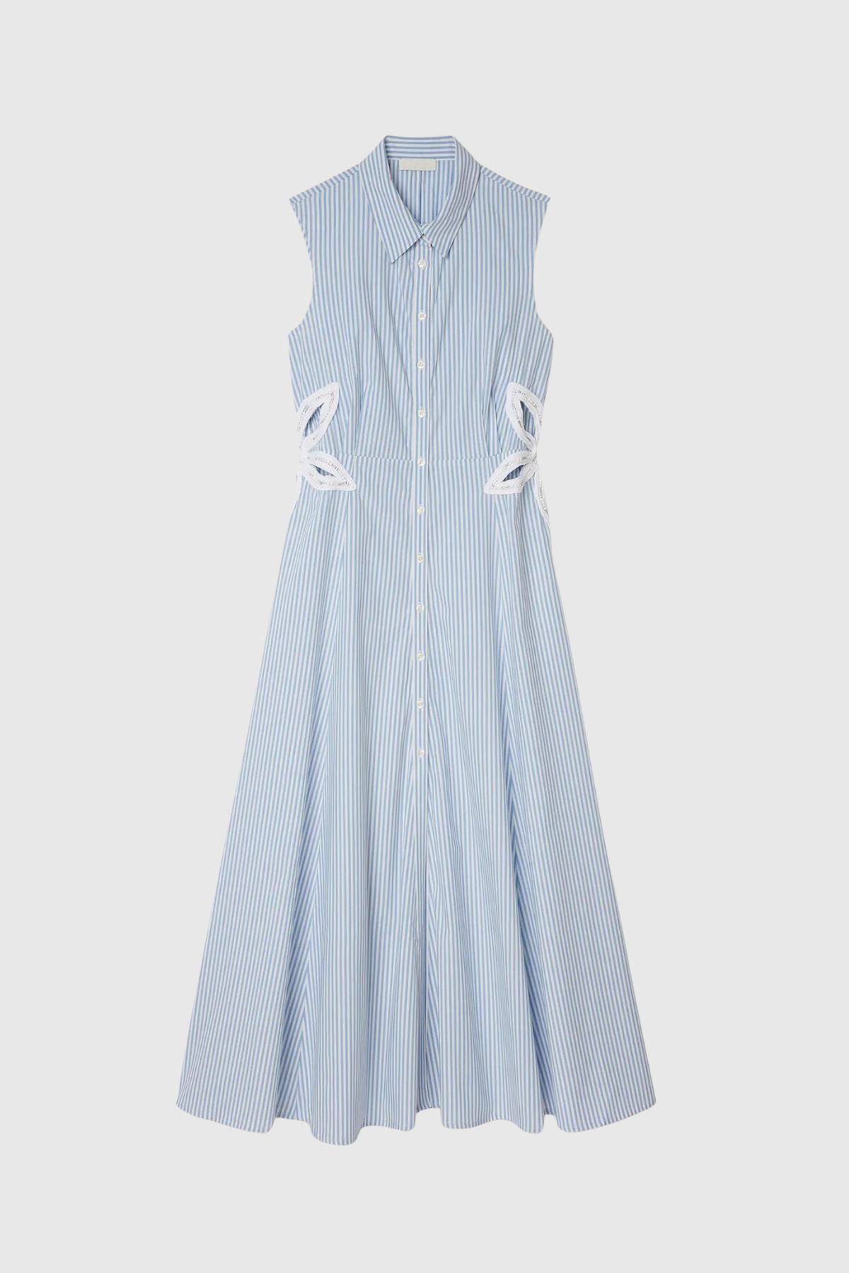 Caron Stripe Flower Cutout Maxi Dress