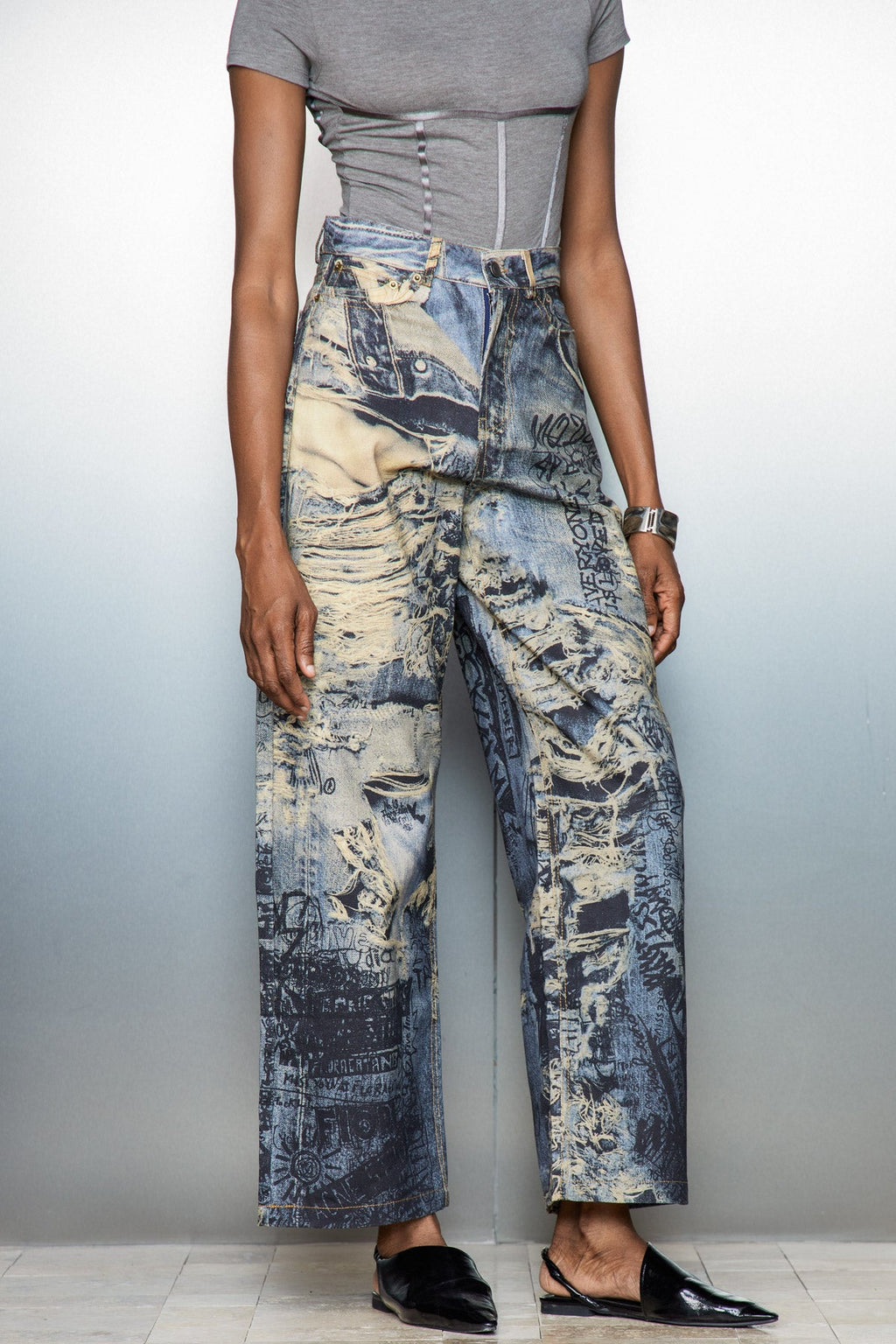 Carwyn Torn Print Jeans