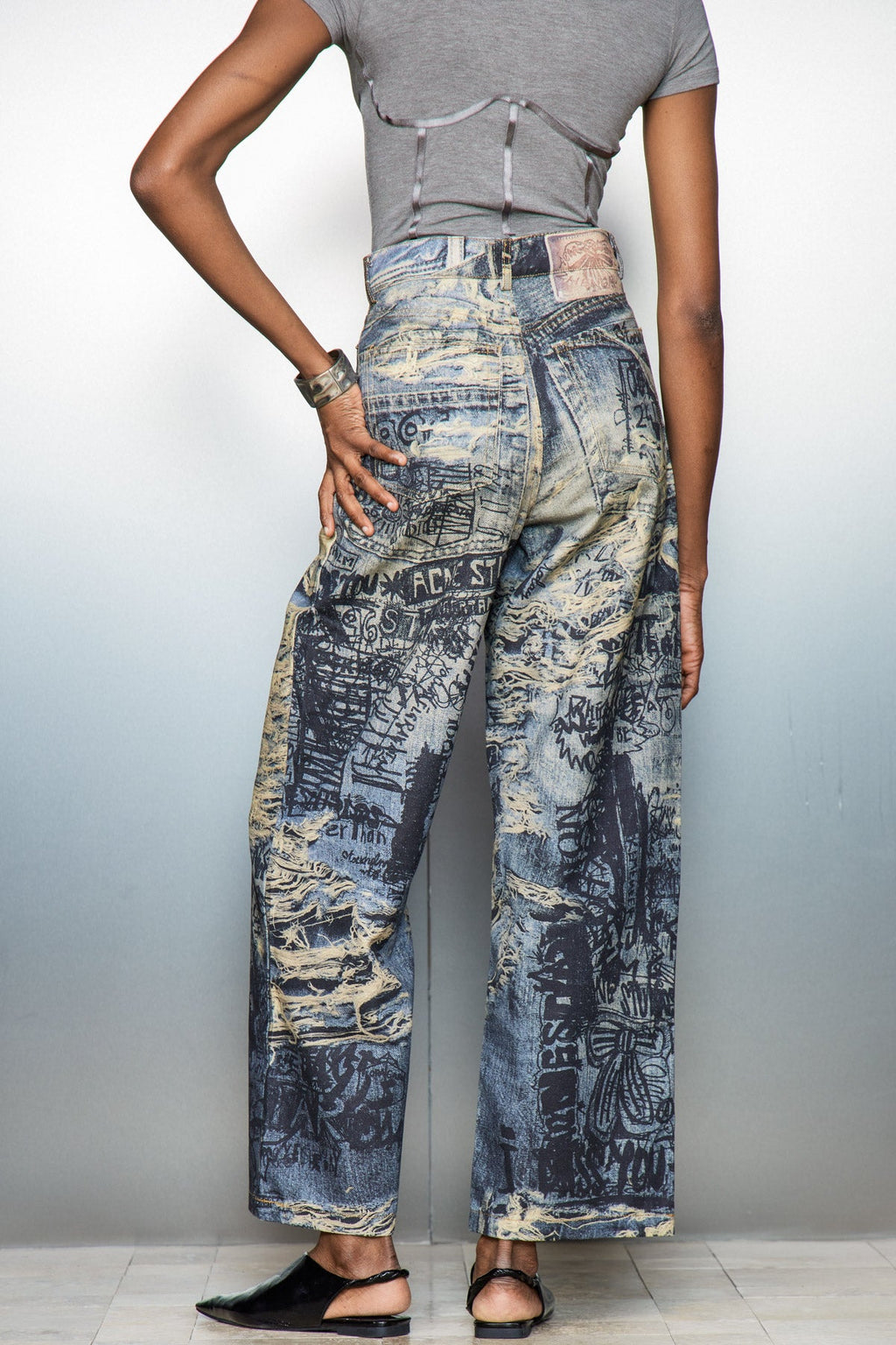 Carwyn Torn Print Jeans