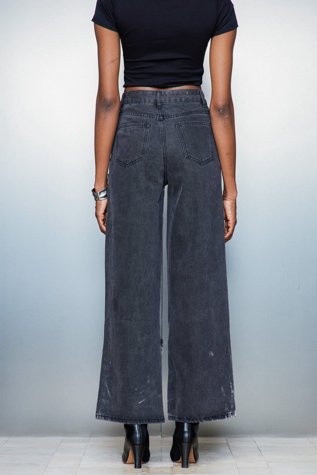 Casper Camouflage Print Asymmetric Jeans