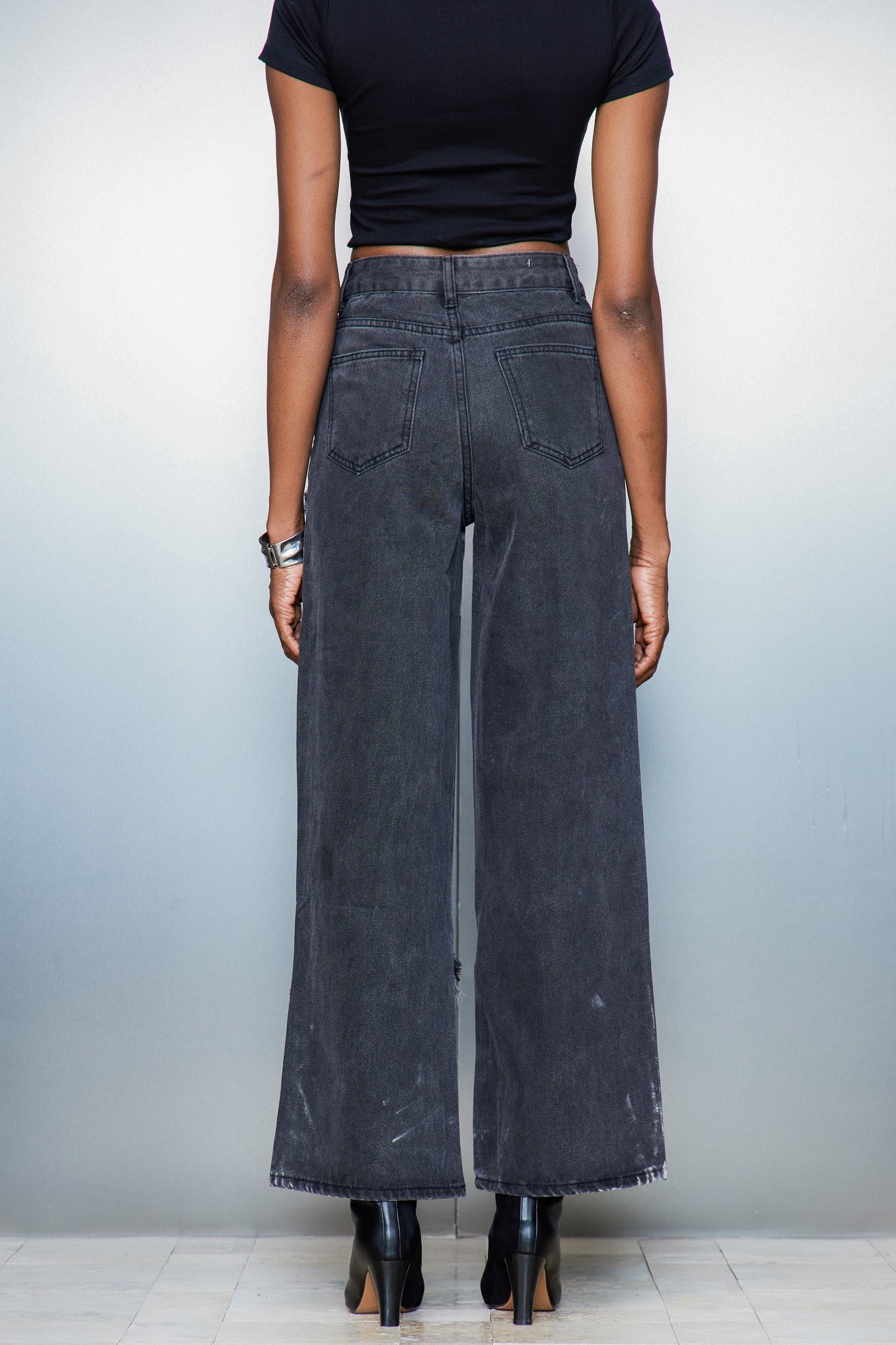 Casper Camouflage Print Asymmetric Jeans