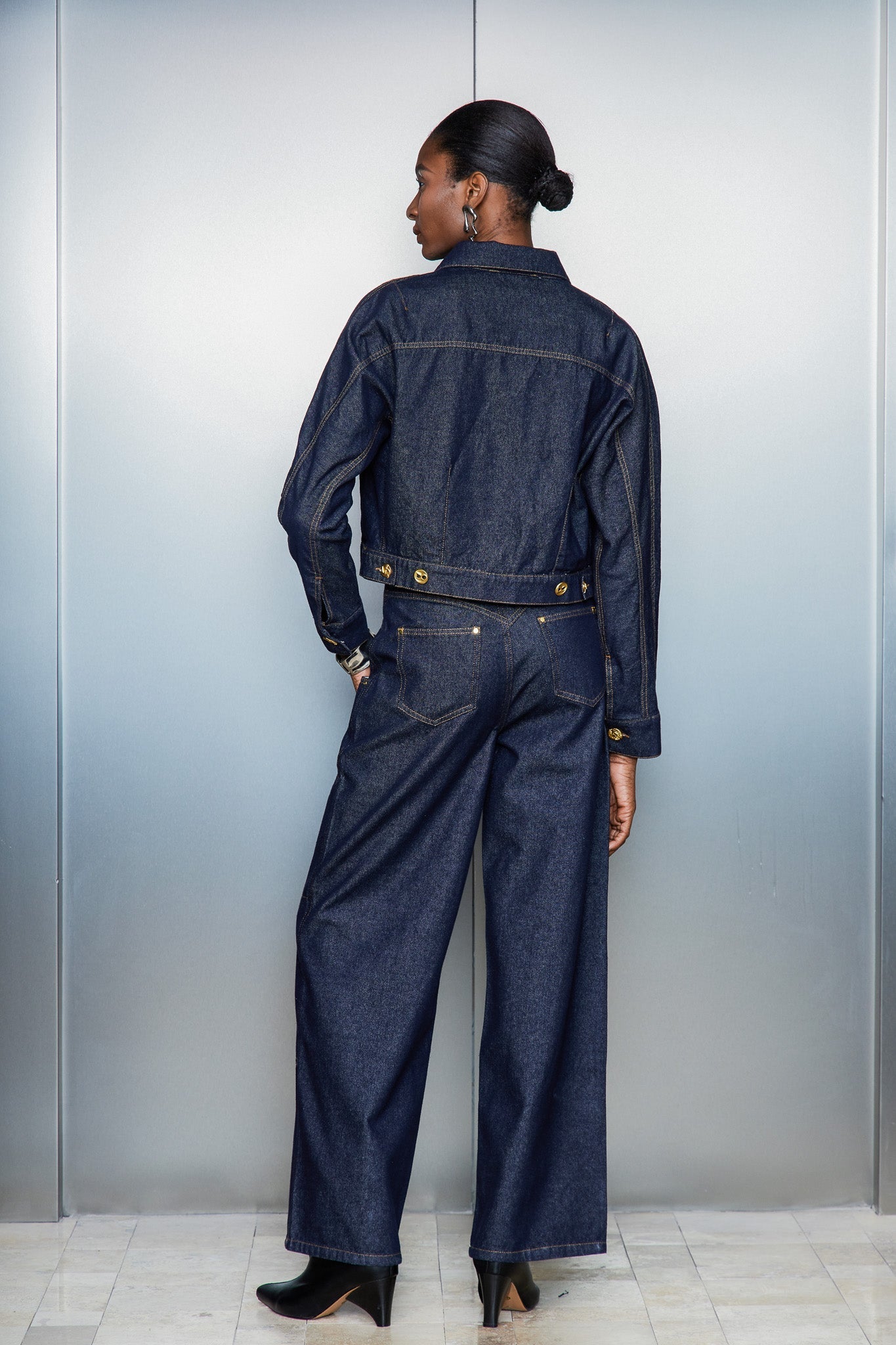 Cass Button Straight Jeans