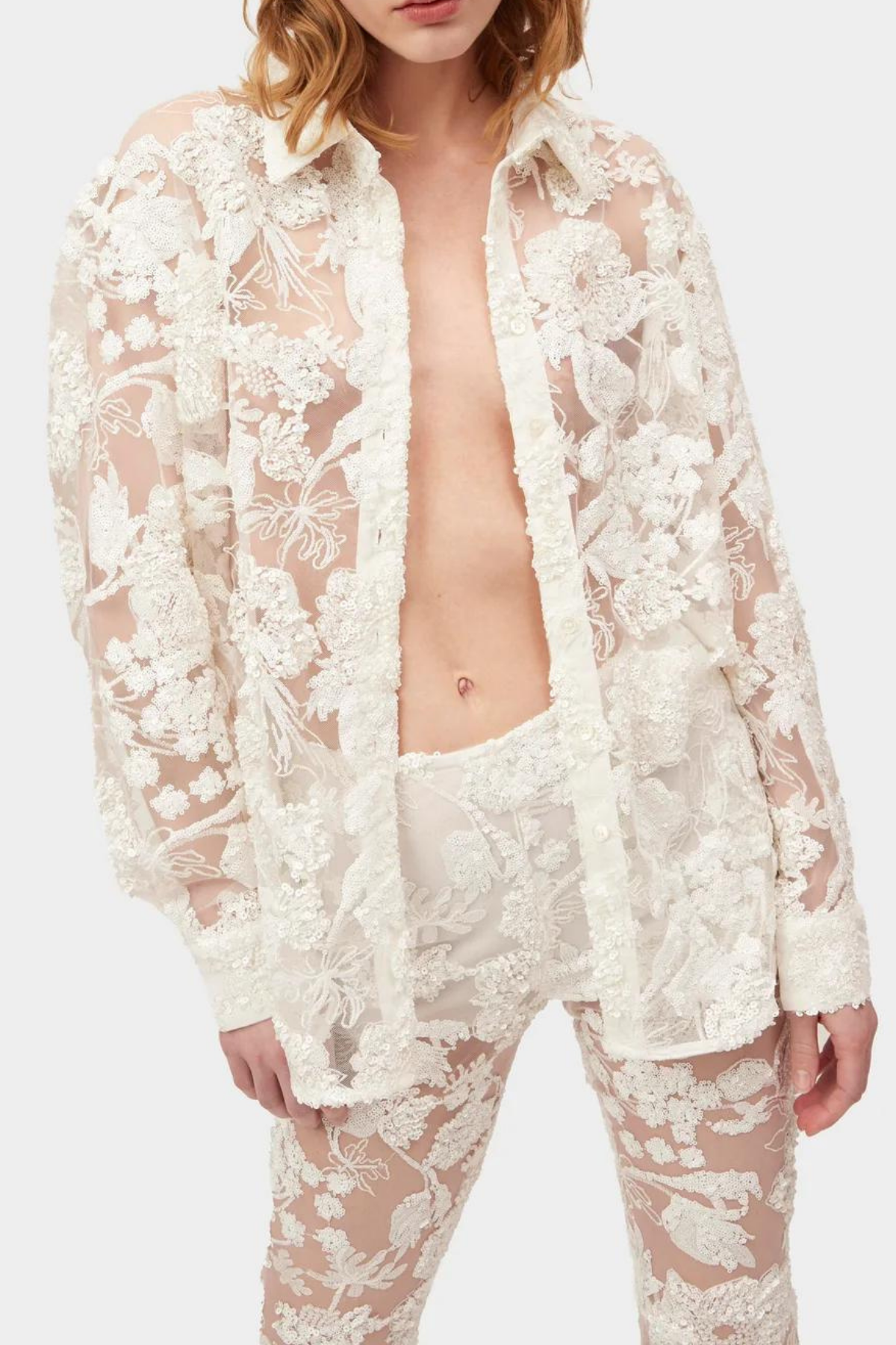 Cassidy Mesh Embroidered Cutout Set