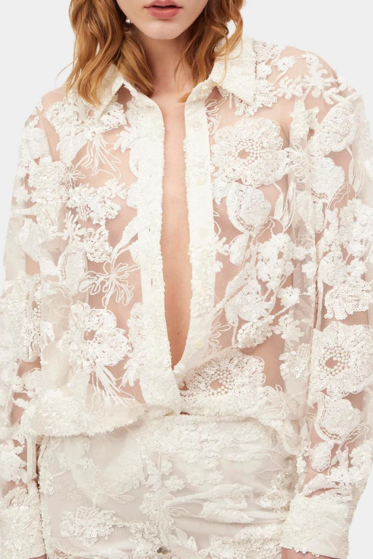 Cassidy Mesh Embroidered Cutout Set