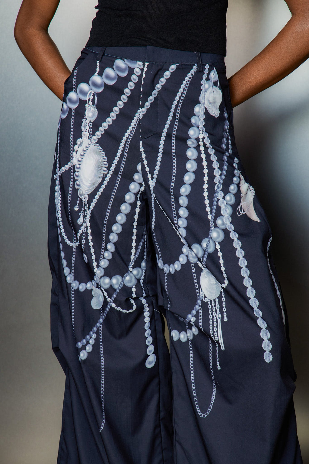 Cassiel Pearl Chain Print Pants