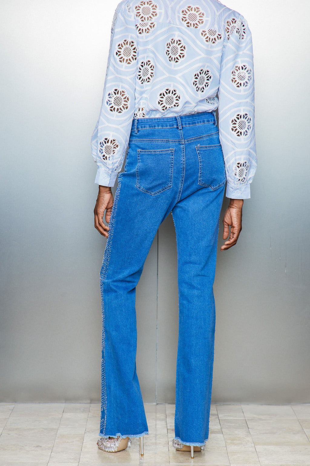 Catello Rhinestone Star Jeans