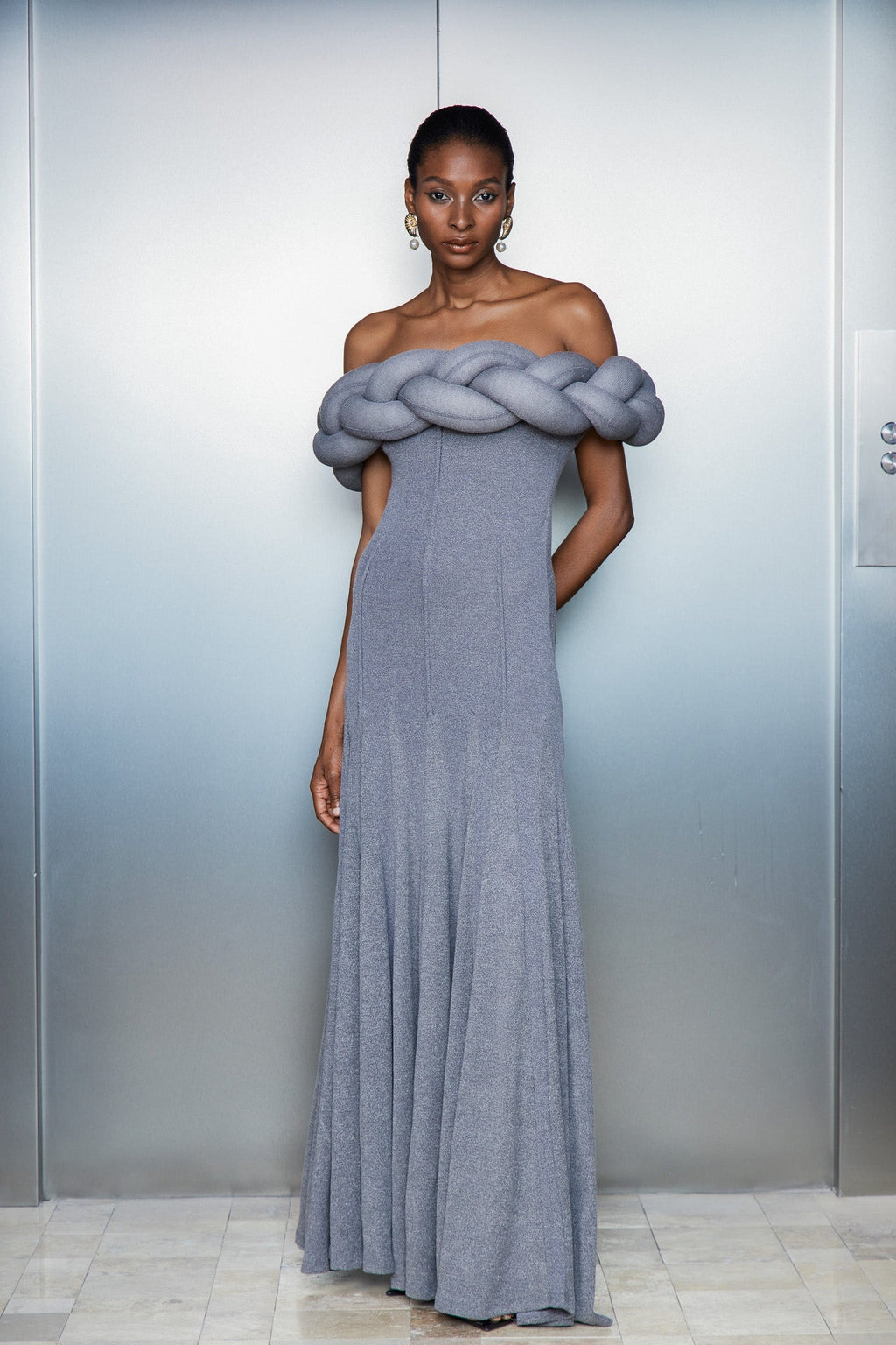 Cathie Off Shoulder Ruffle Maxi Dress