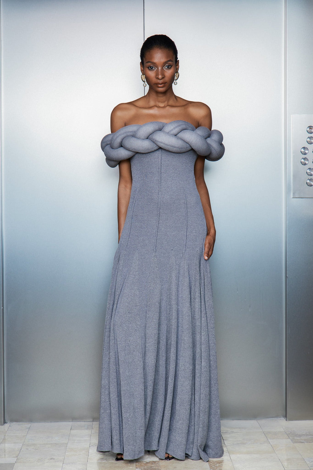 Cathie Off Shoulder Ruffle Maxi Dress