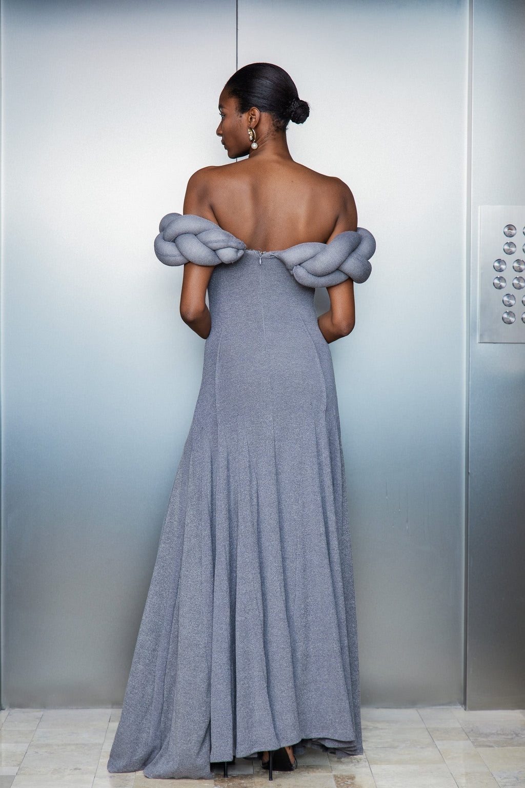 Cathie Off Shoulder Ruffle Maxi Dress