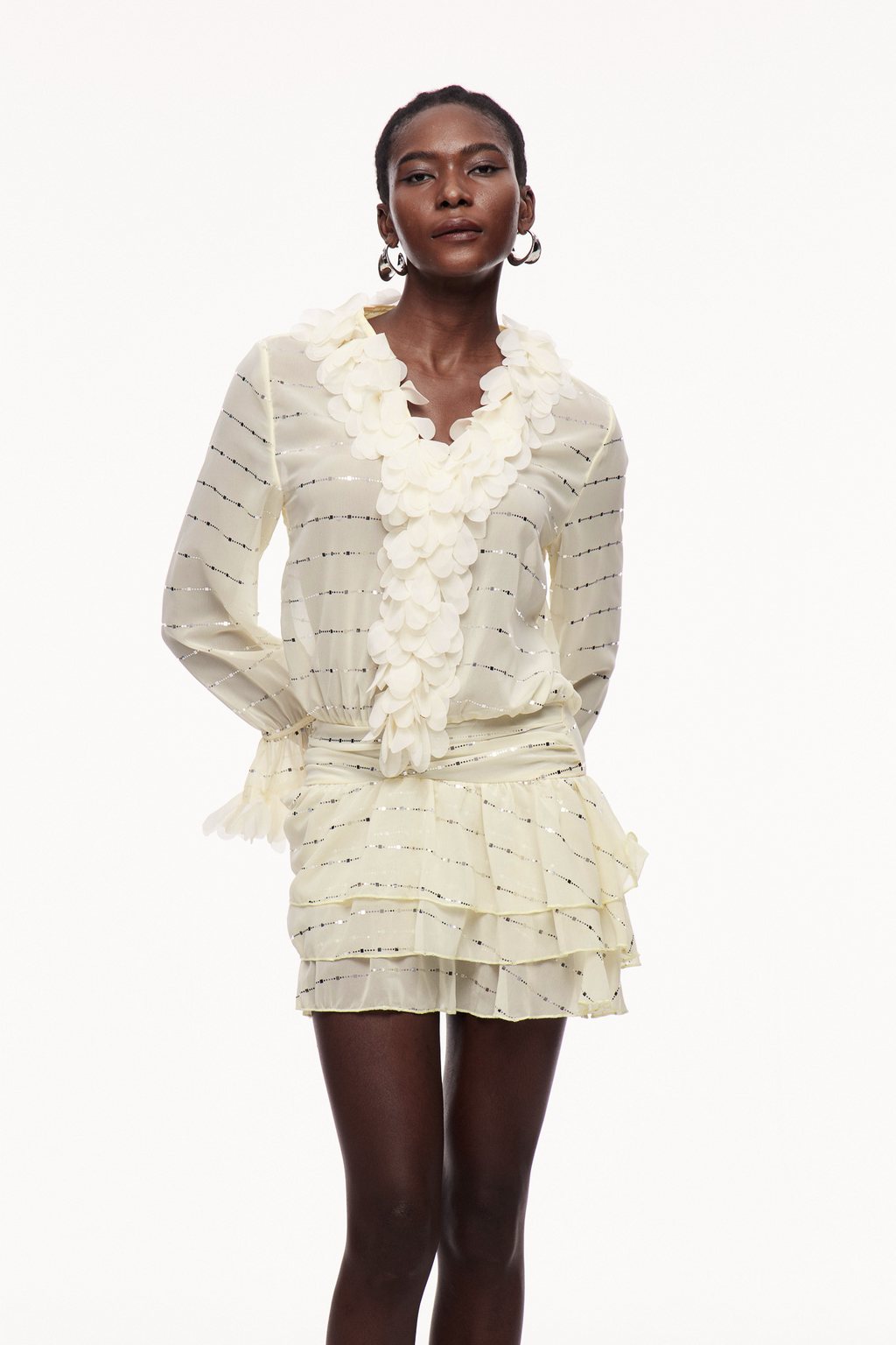 Cavan Sequin Ruffle Mini Dress