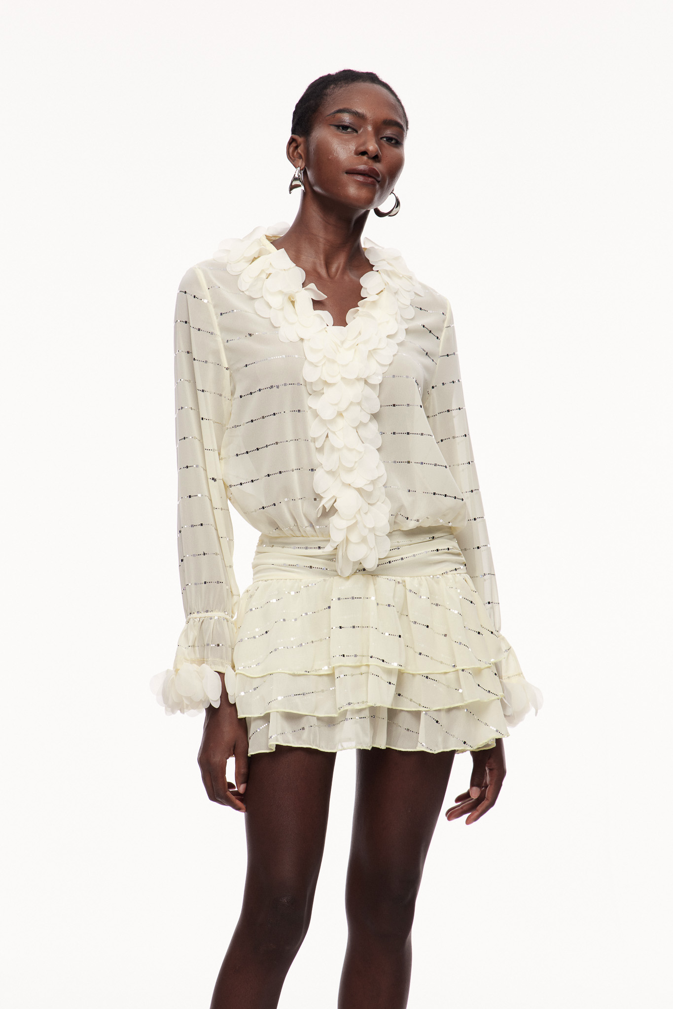 Cavan Sequin Ruffle Mini Dress