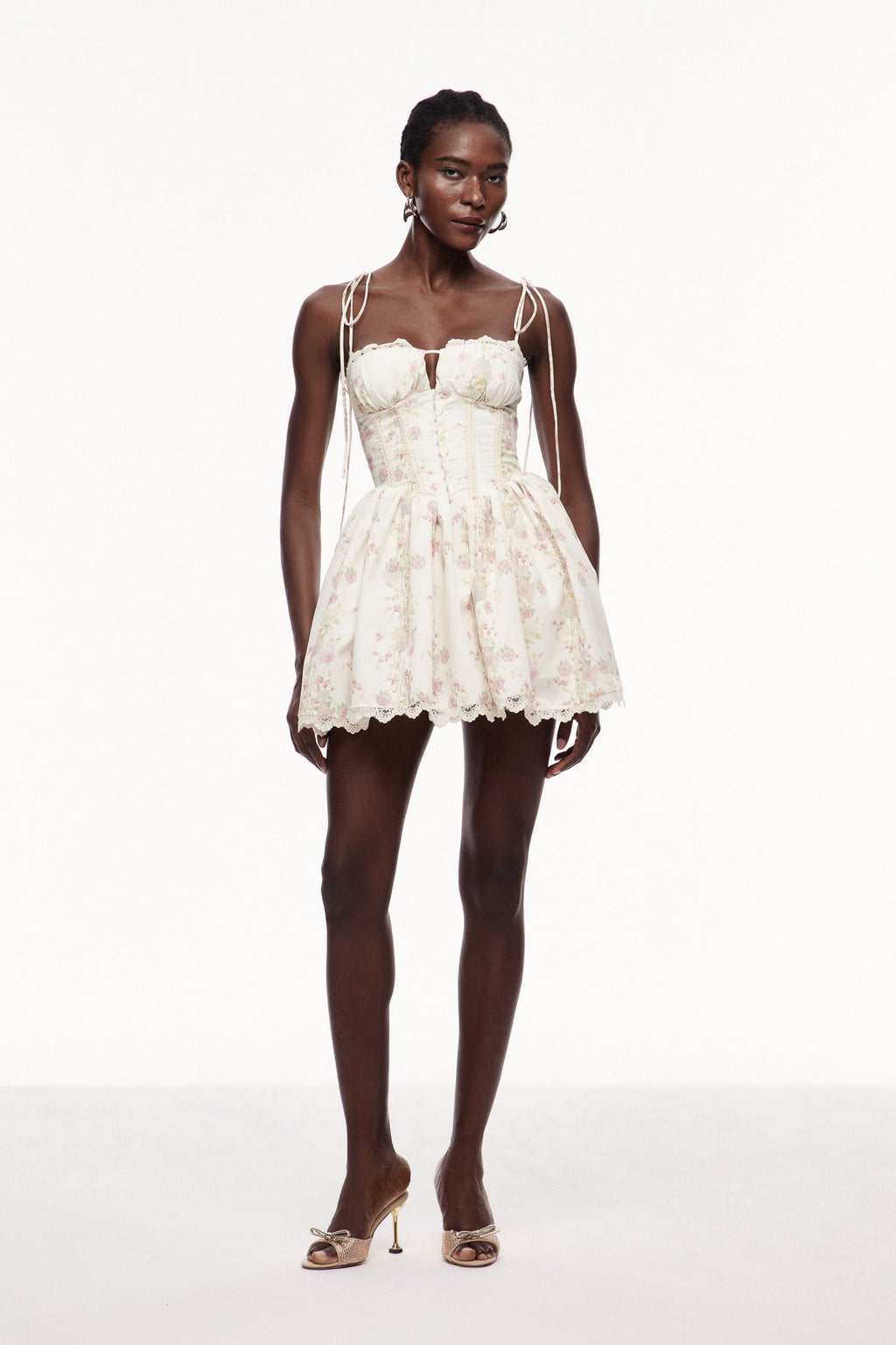 Caylee Floral Corset Spaghetti Mini Dress