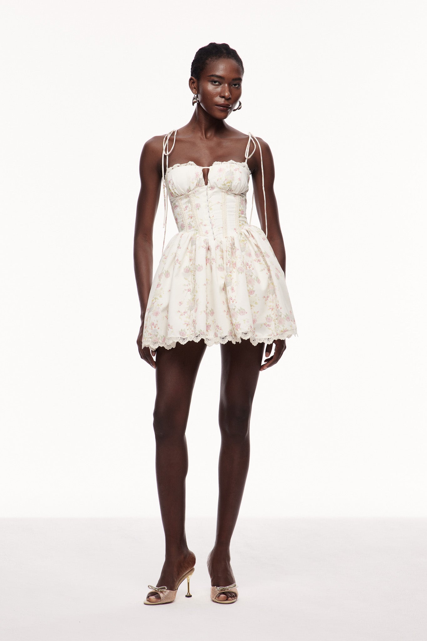 Caylee Floral Corset Spaghetti Mini Dress