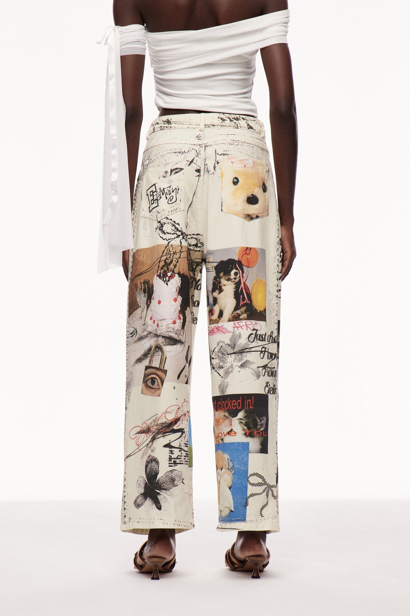 Cayley Print Tie Dye Jeans