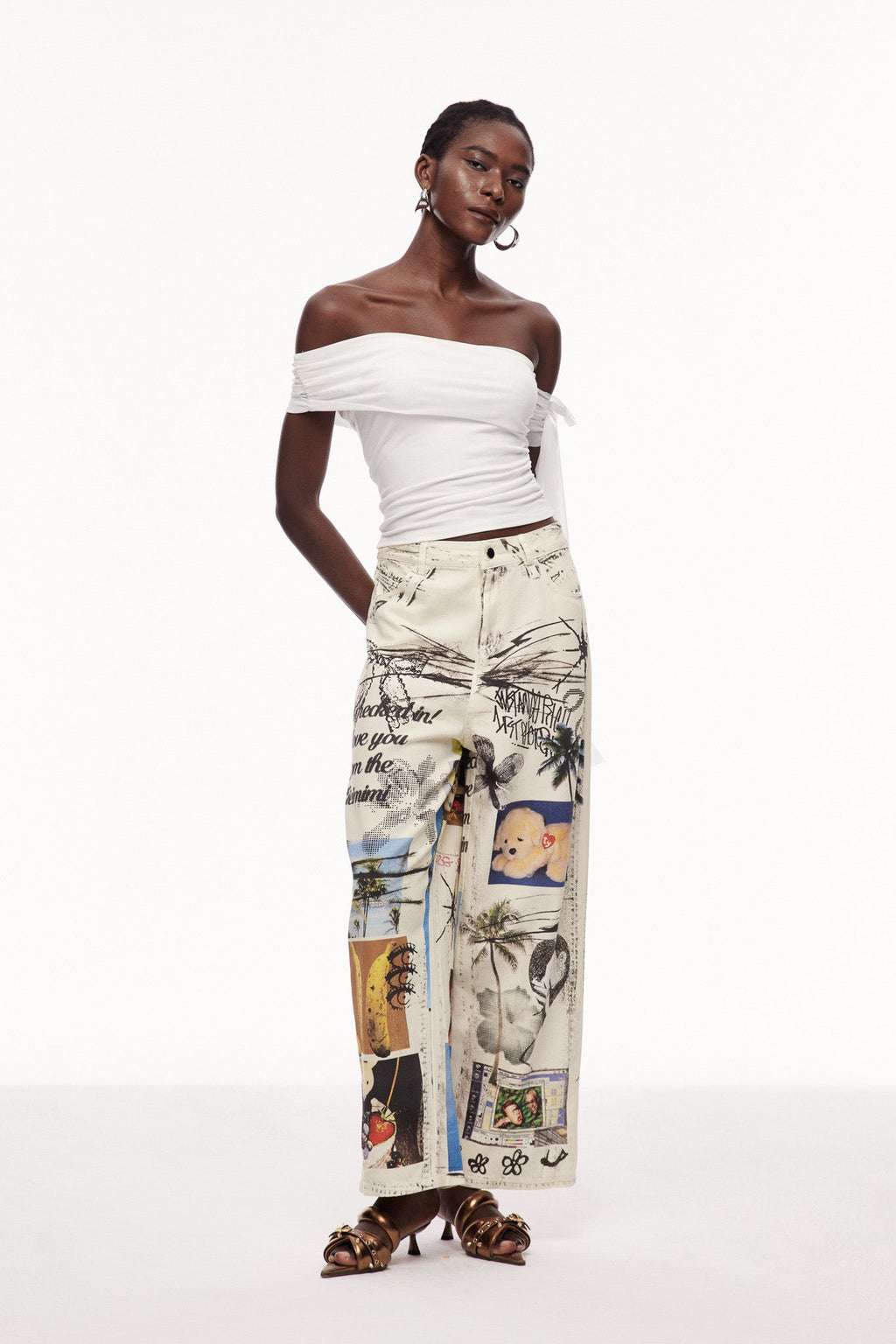 Cayley Print Tie Dye Jeans