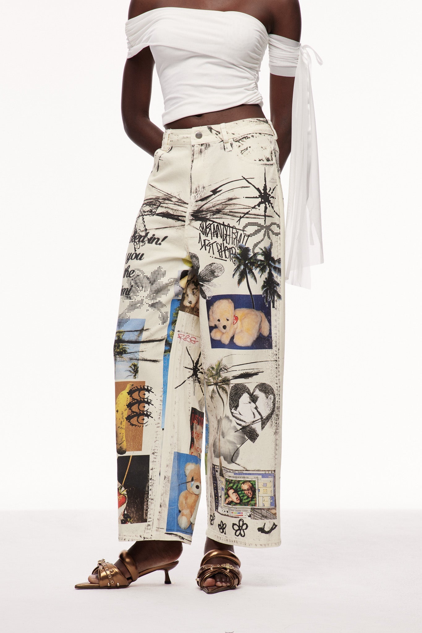Cayley Print Tie Dye Jeans