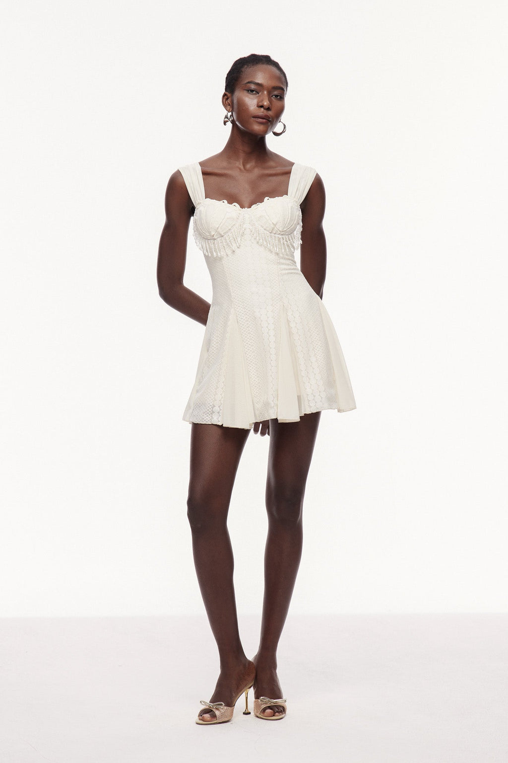 Ceadda Fringe Ruffle Mini Dress