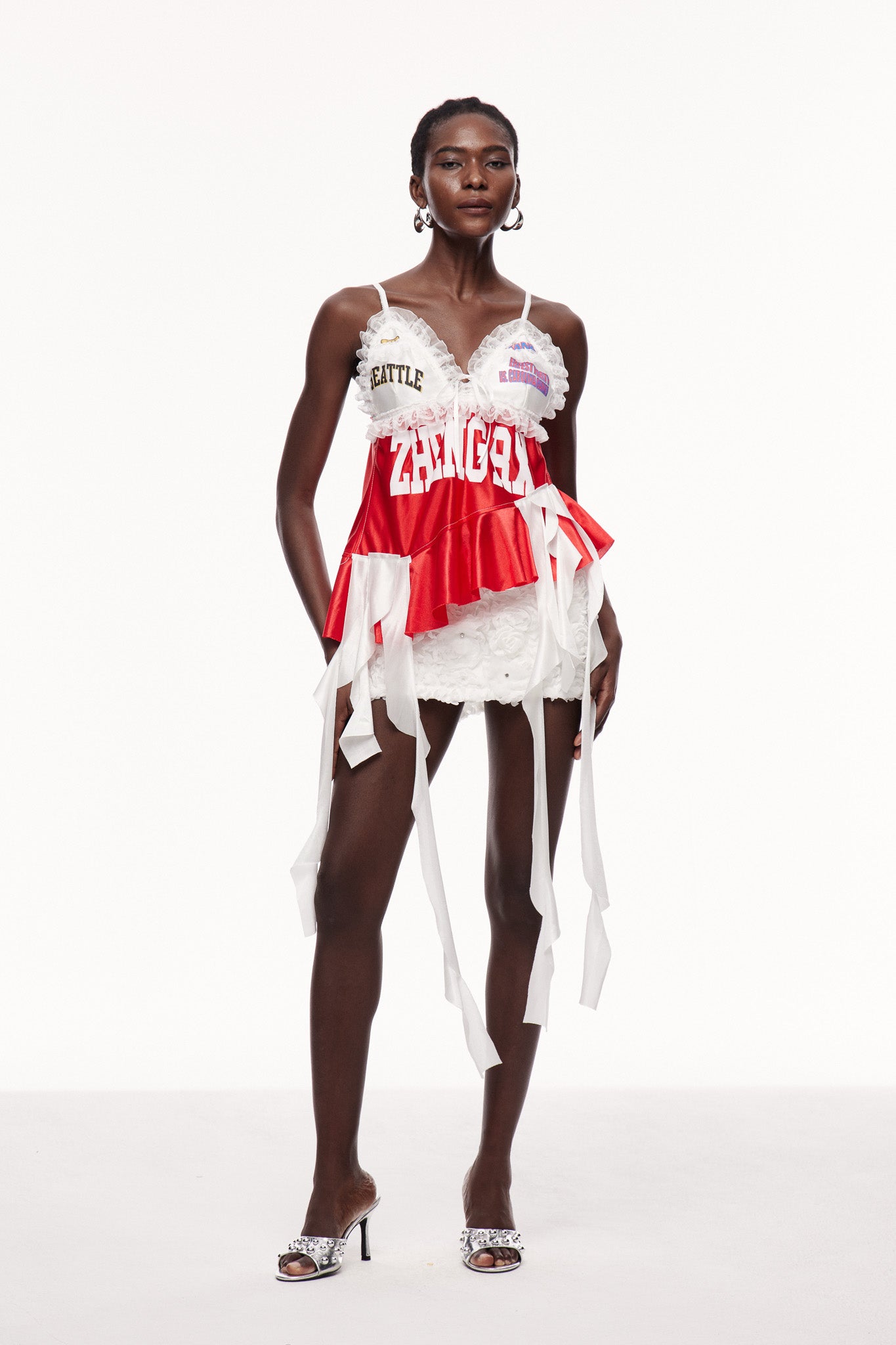 Ceallagh Lace Fringe Top In Red