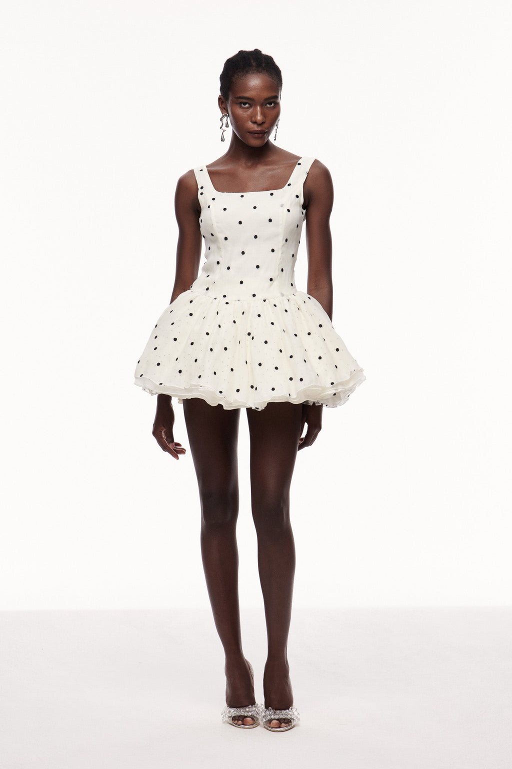 Cece Dot Puffy Mini Dress