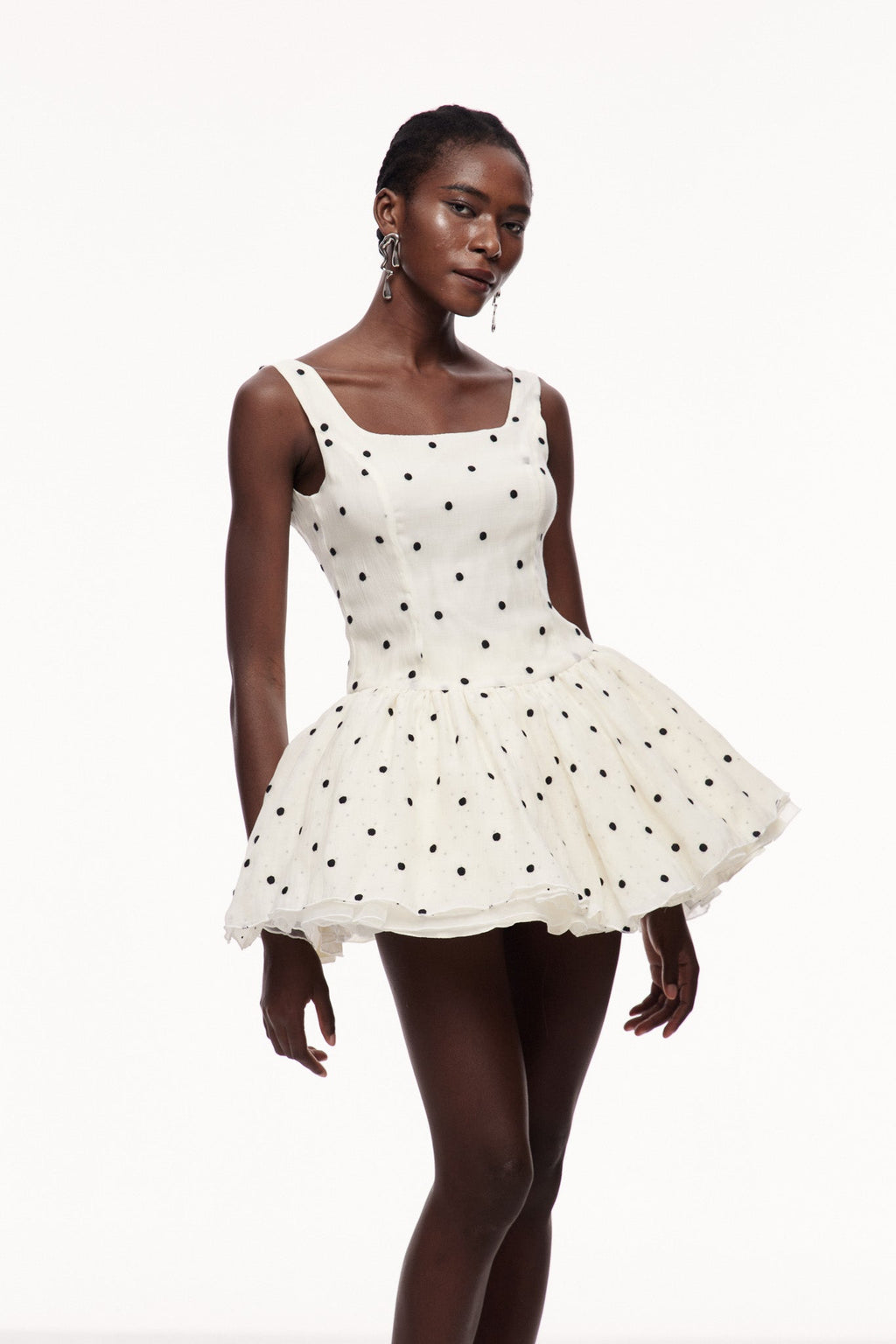 Cece Dot Puffy Mini Dress