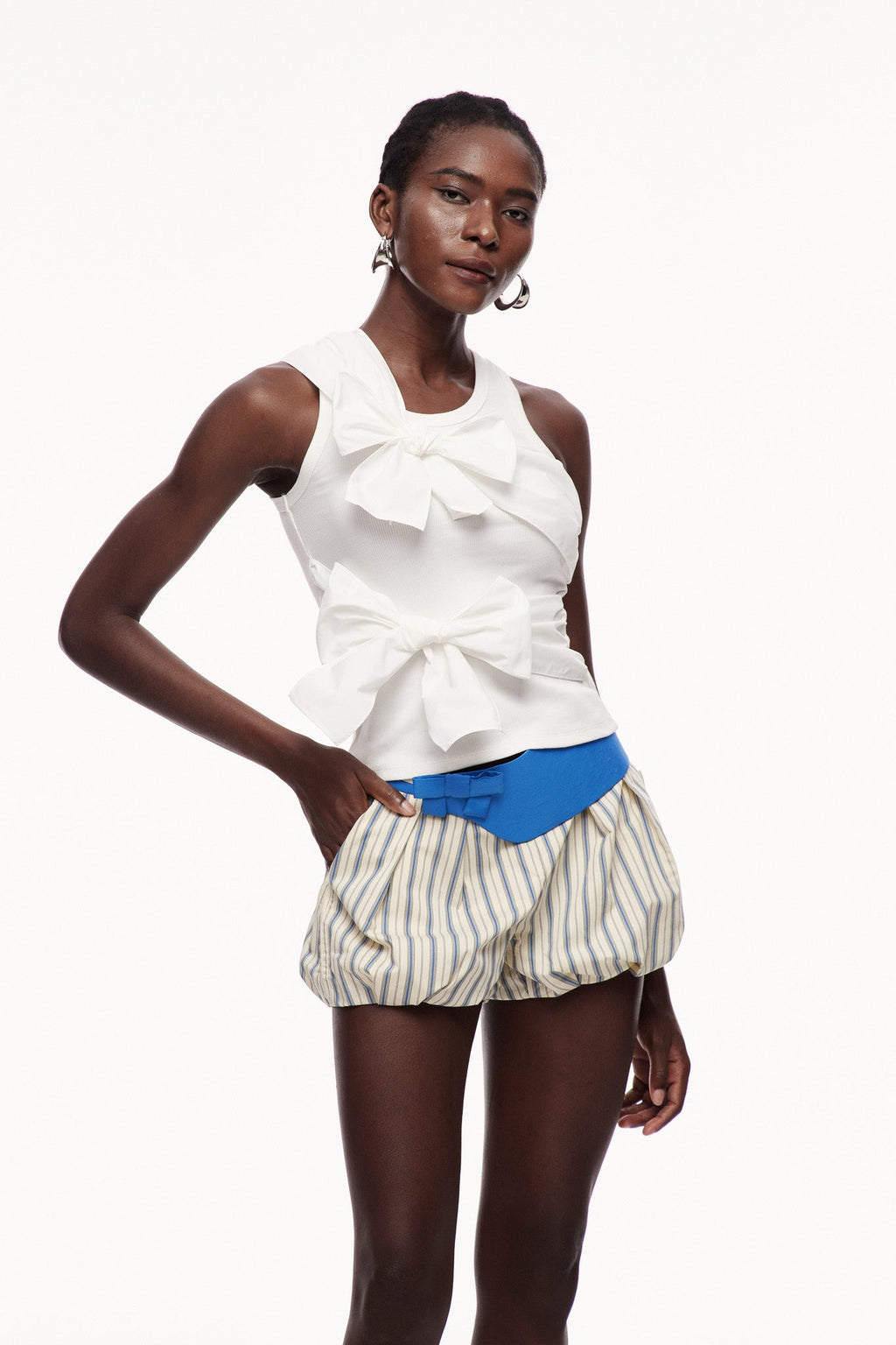 Cecil Asymmetric Bow Top