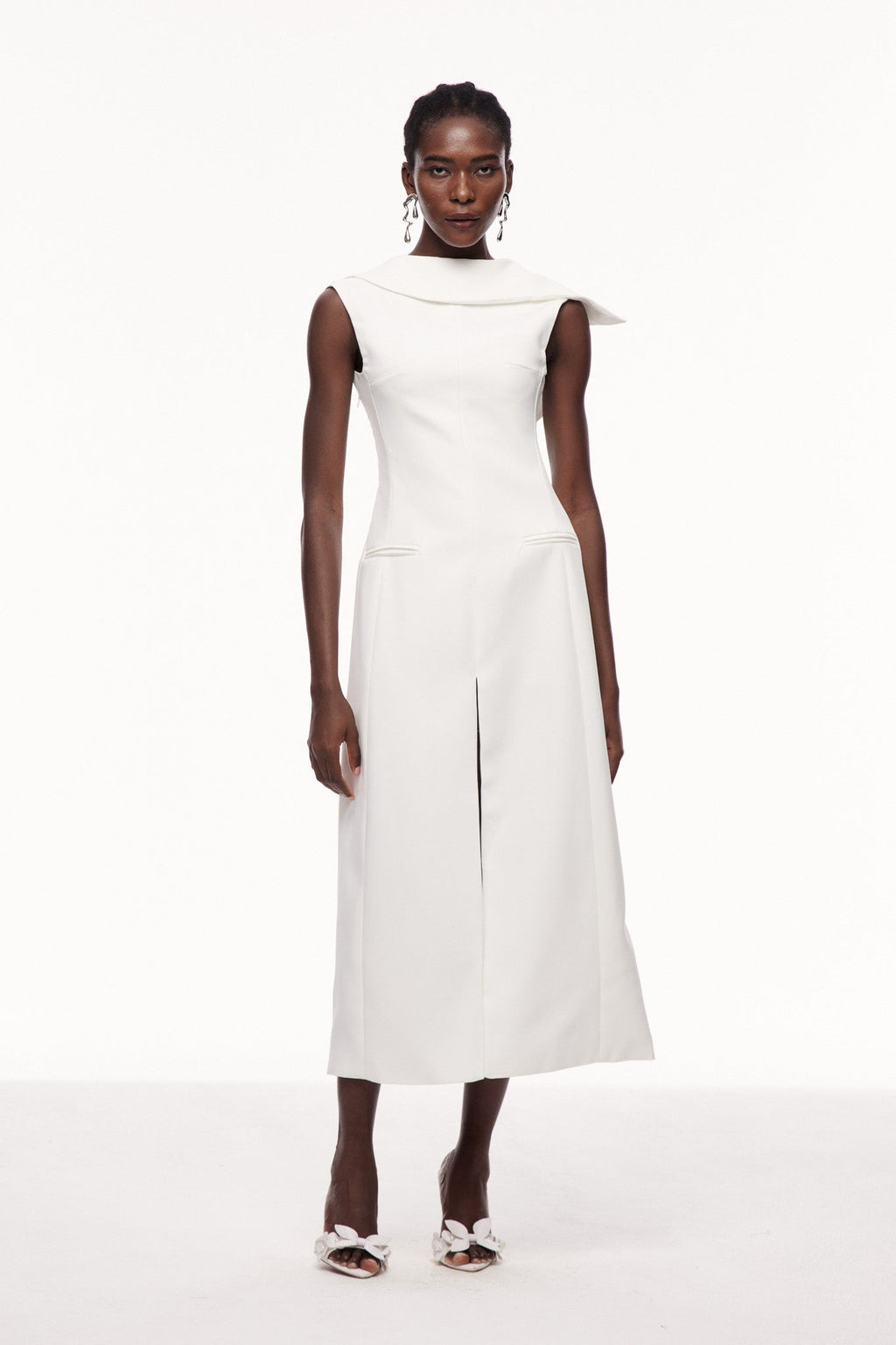 Ceel Asymmetric Backless Split Maxi Dress