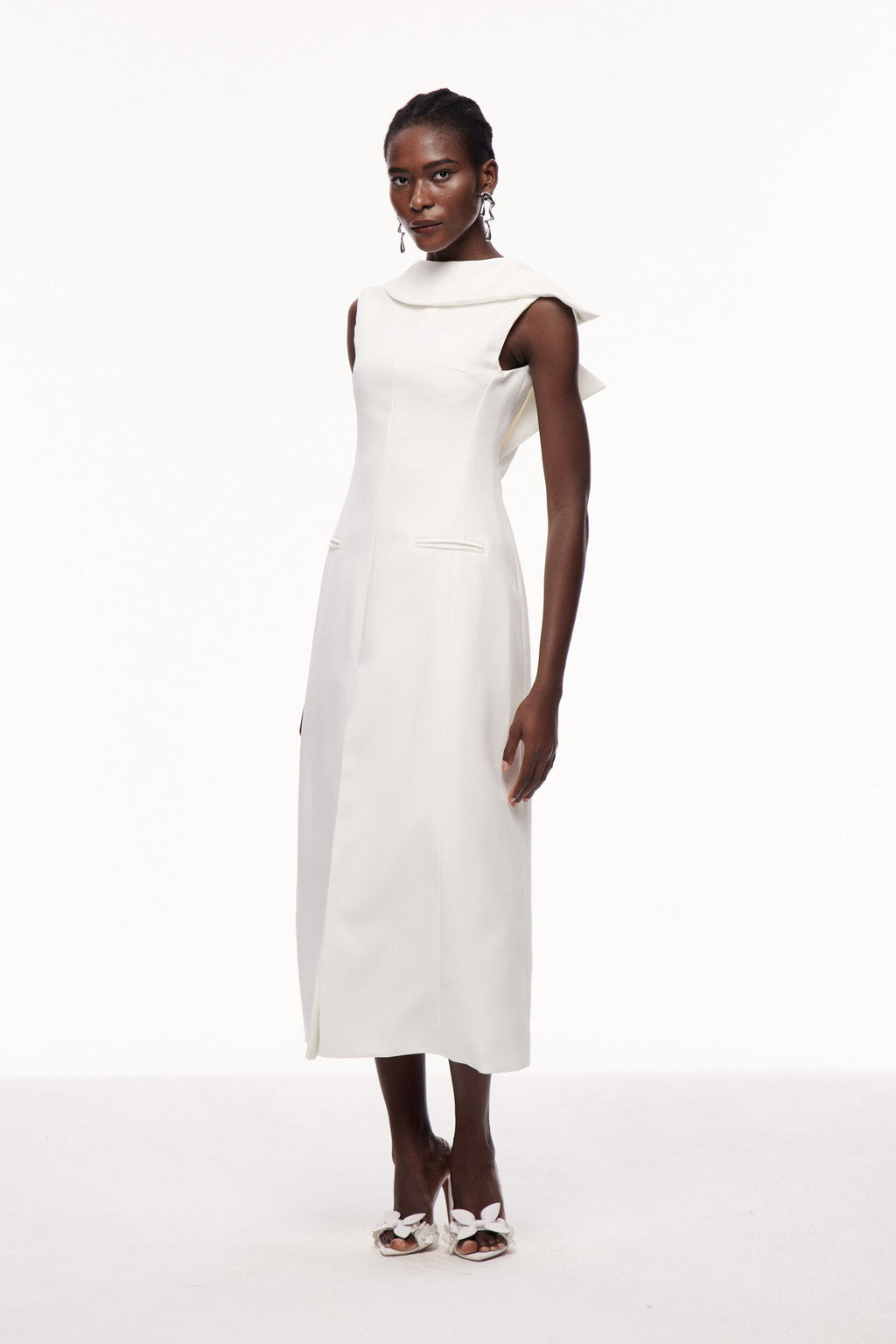 Ceel Asymmetric Backless Split Maxi Dress