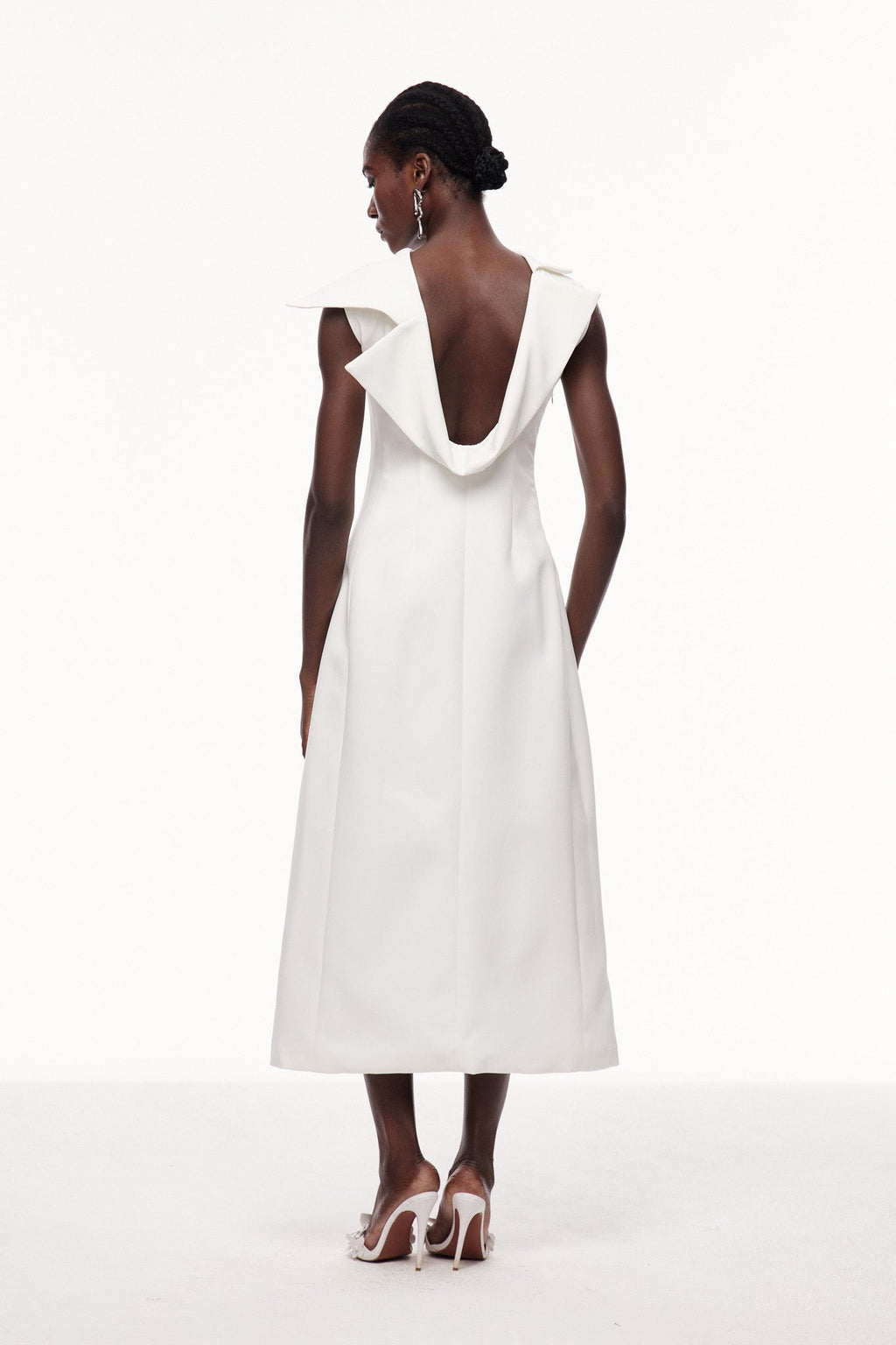 Ceel Asymmetric Backless Split Maxi Dress