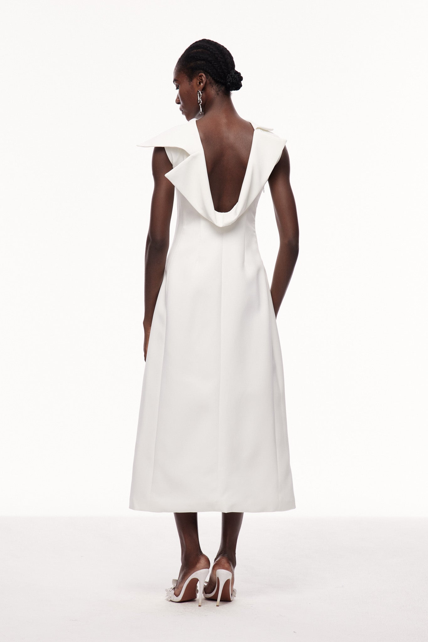 Ceel Asymmetric Backless Split Maxi Dress