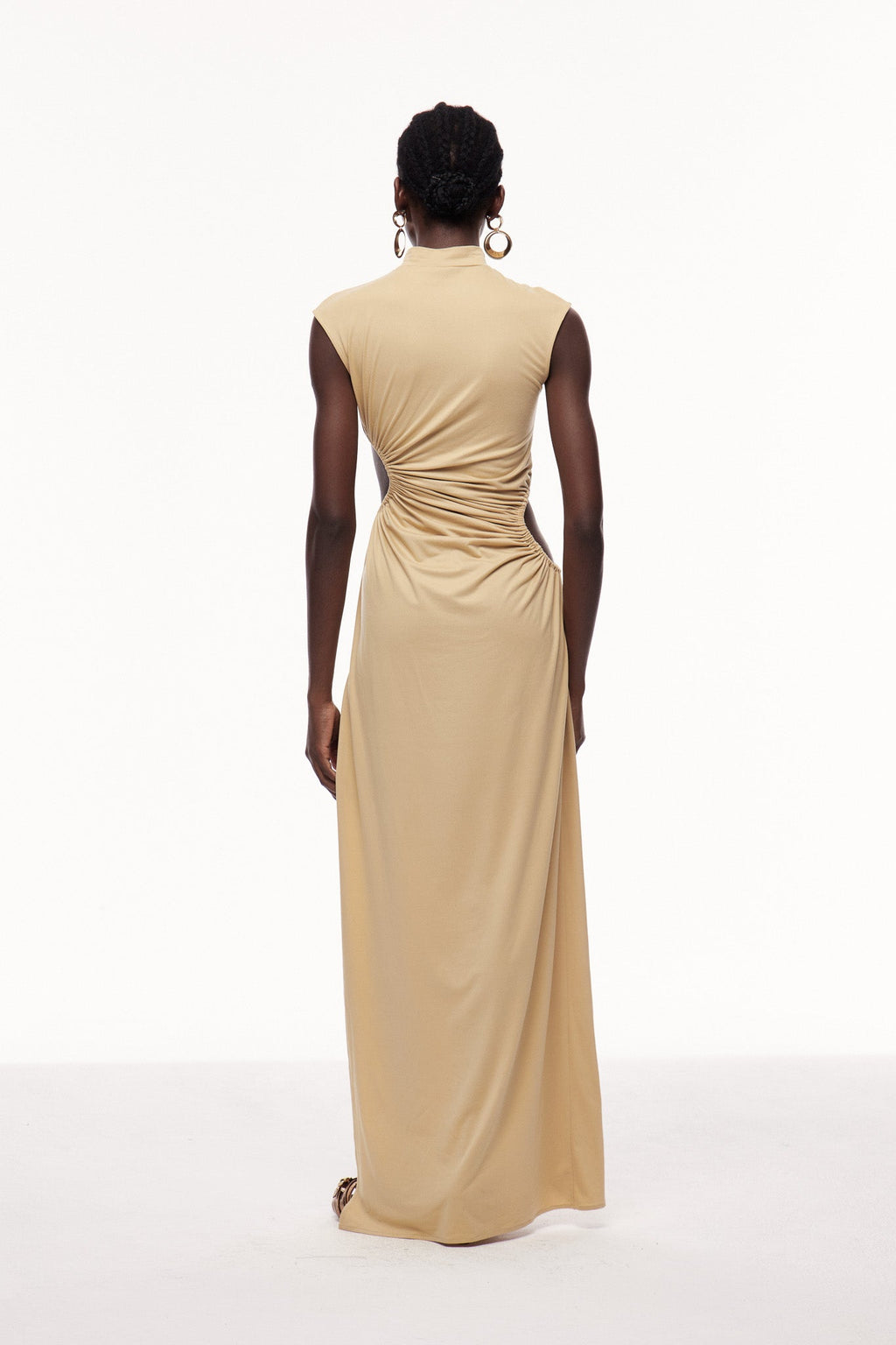 Celestine Drawstring Cutout Maxi Dress
