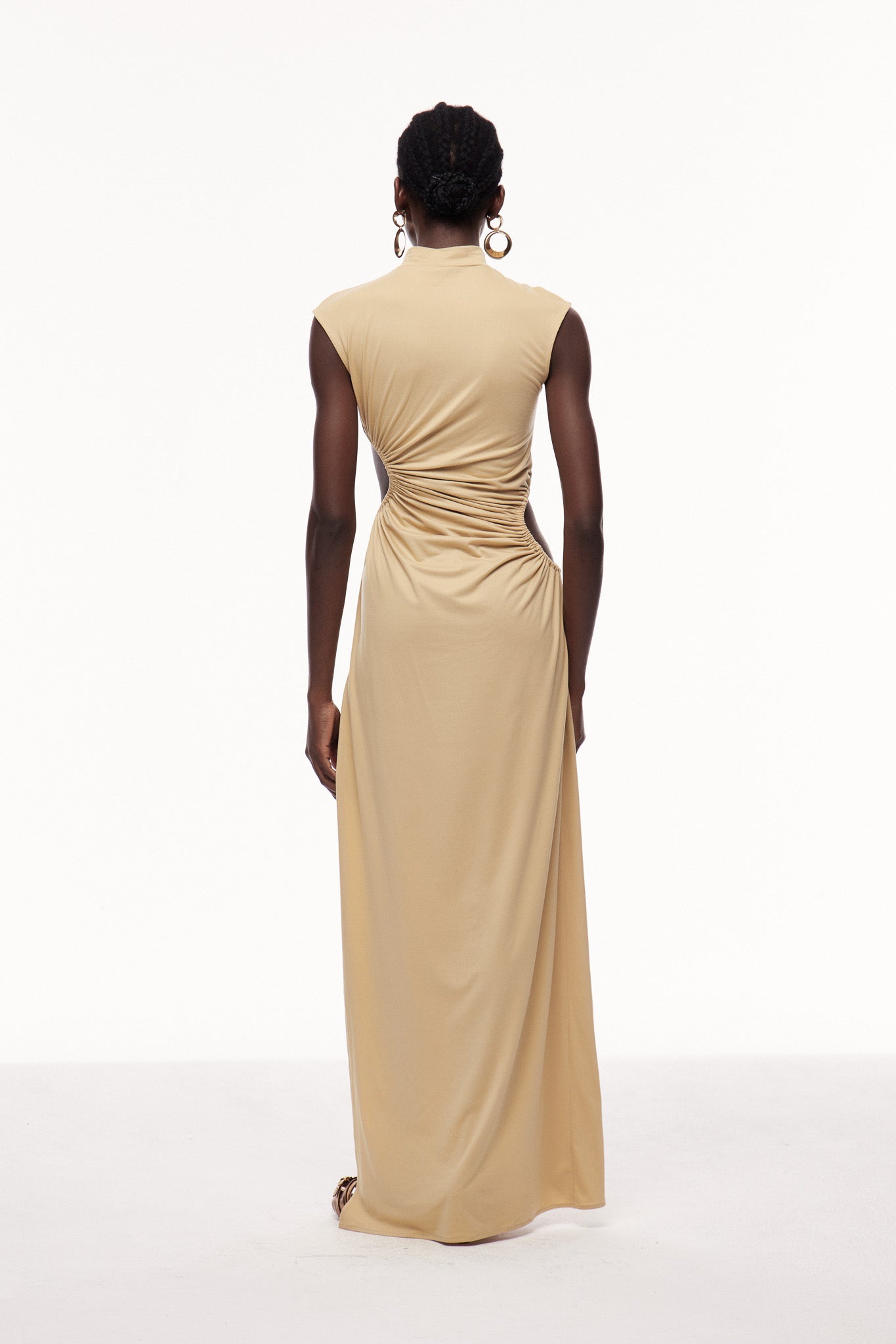 Celestine Drawstring Cutout Maxi Dress