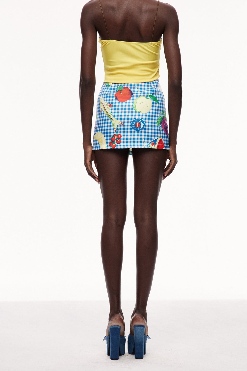 Celestyna Print Grid Mini Skirt