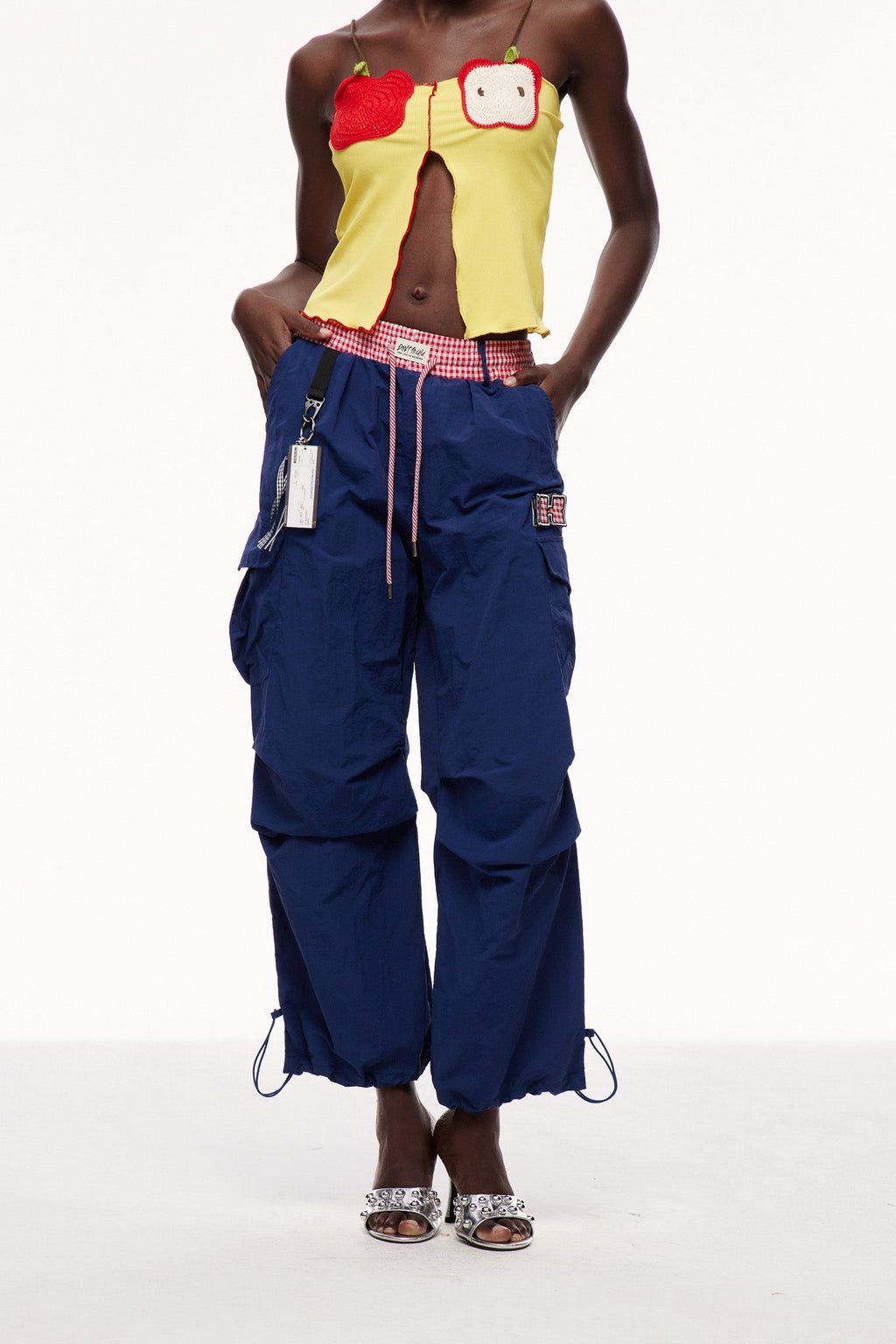 Celina Grid Cargo Pants