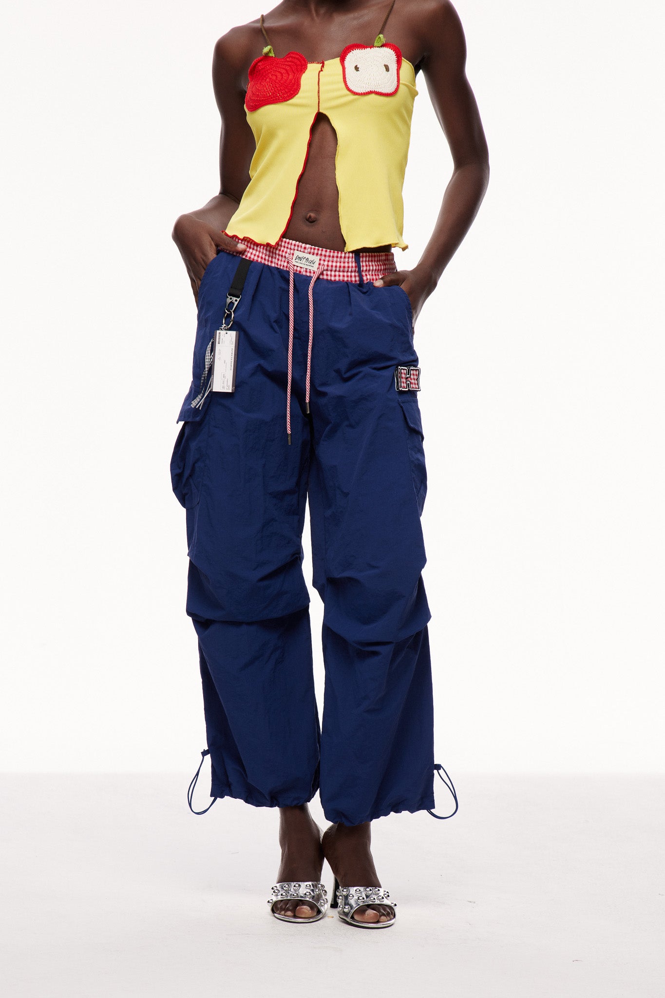 Celina Grid Cargo Pants