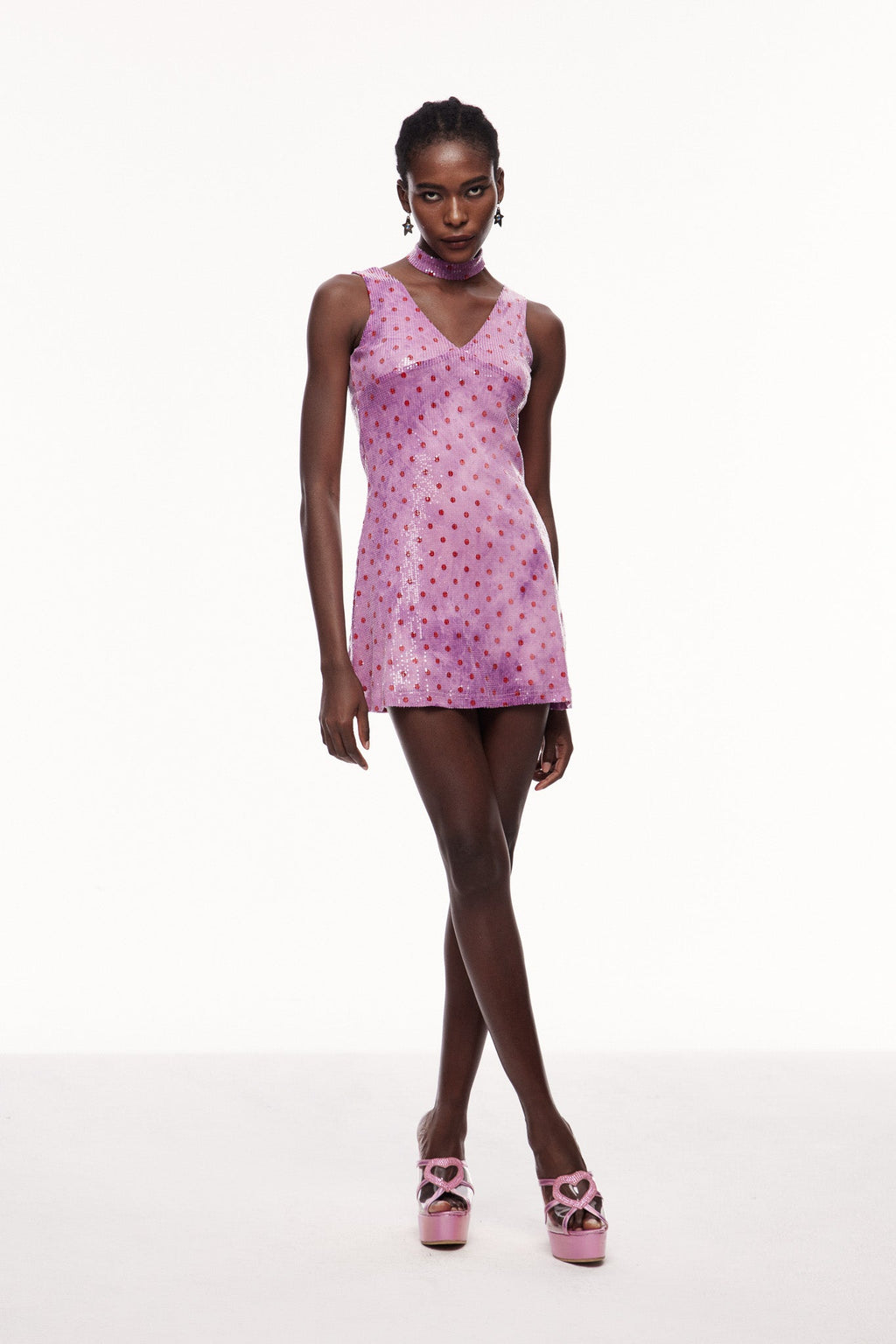Celso Sequin Dot Mini Dress