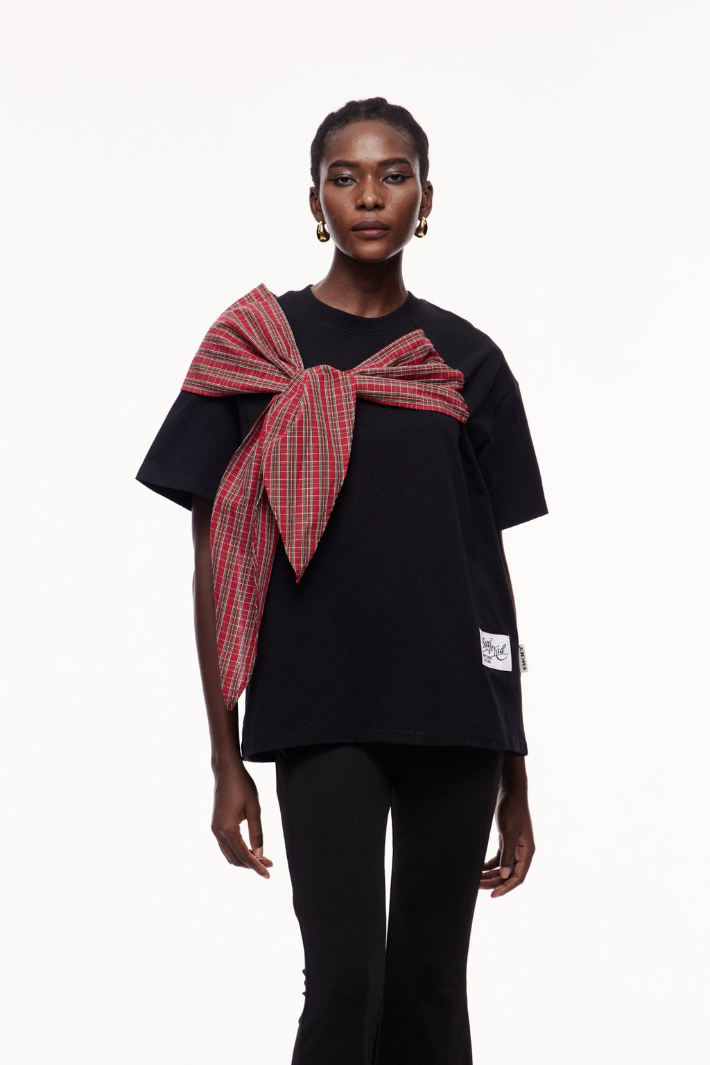 Cephalus Grid Bow T Shirt