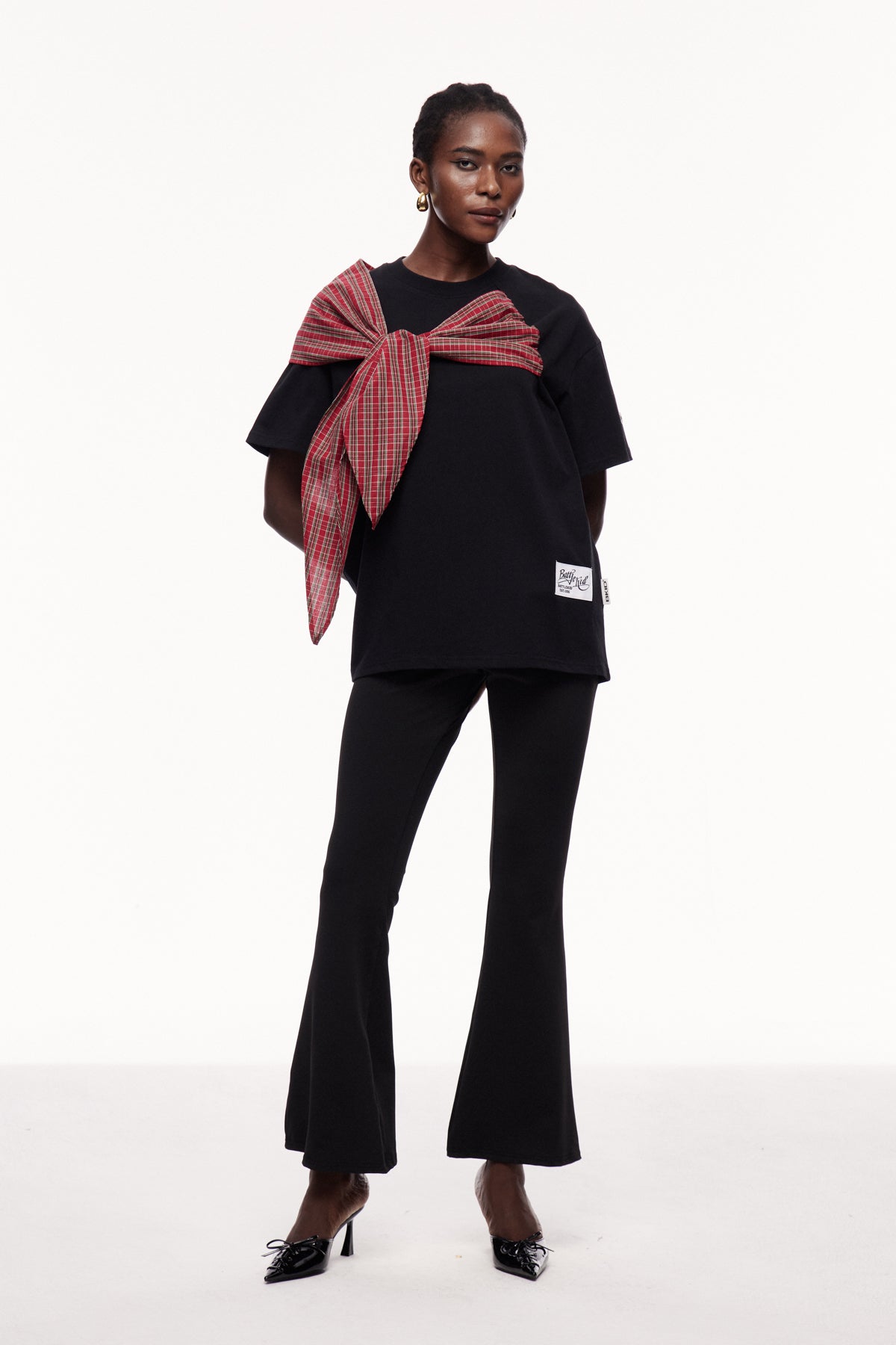 Cephalus Grid Bow T Shirt