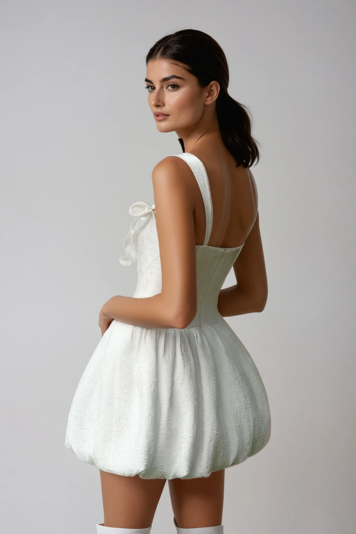 Cesc Corset Puffy Mini Dress