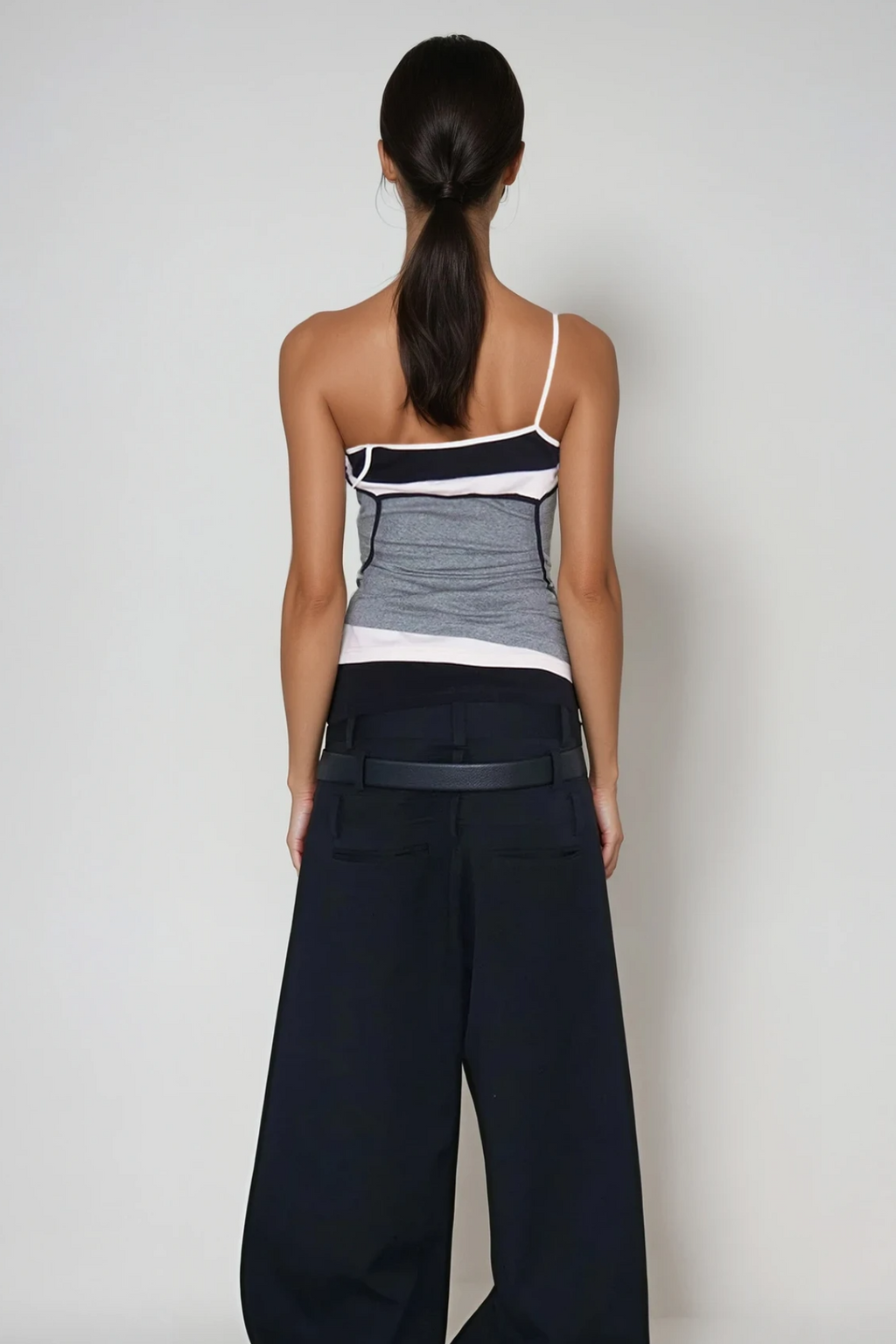 Cezara Deconstruct Tie Up Spaghetti Top