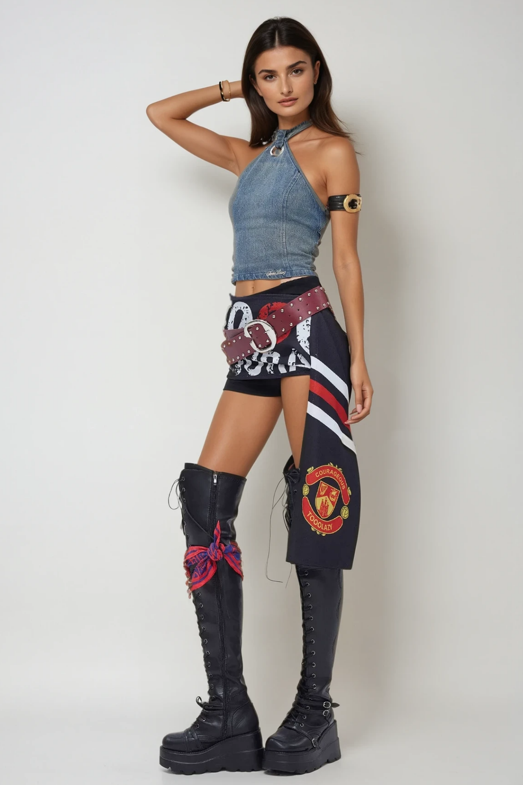 Chalcis Print Fringe Pants