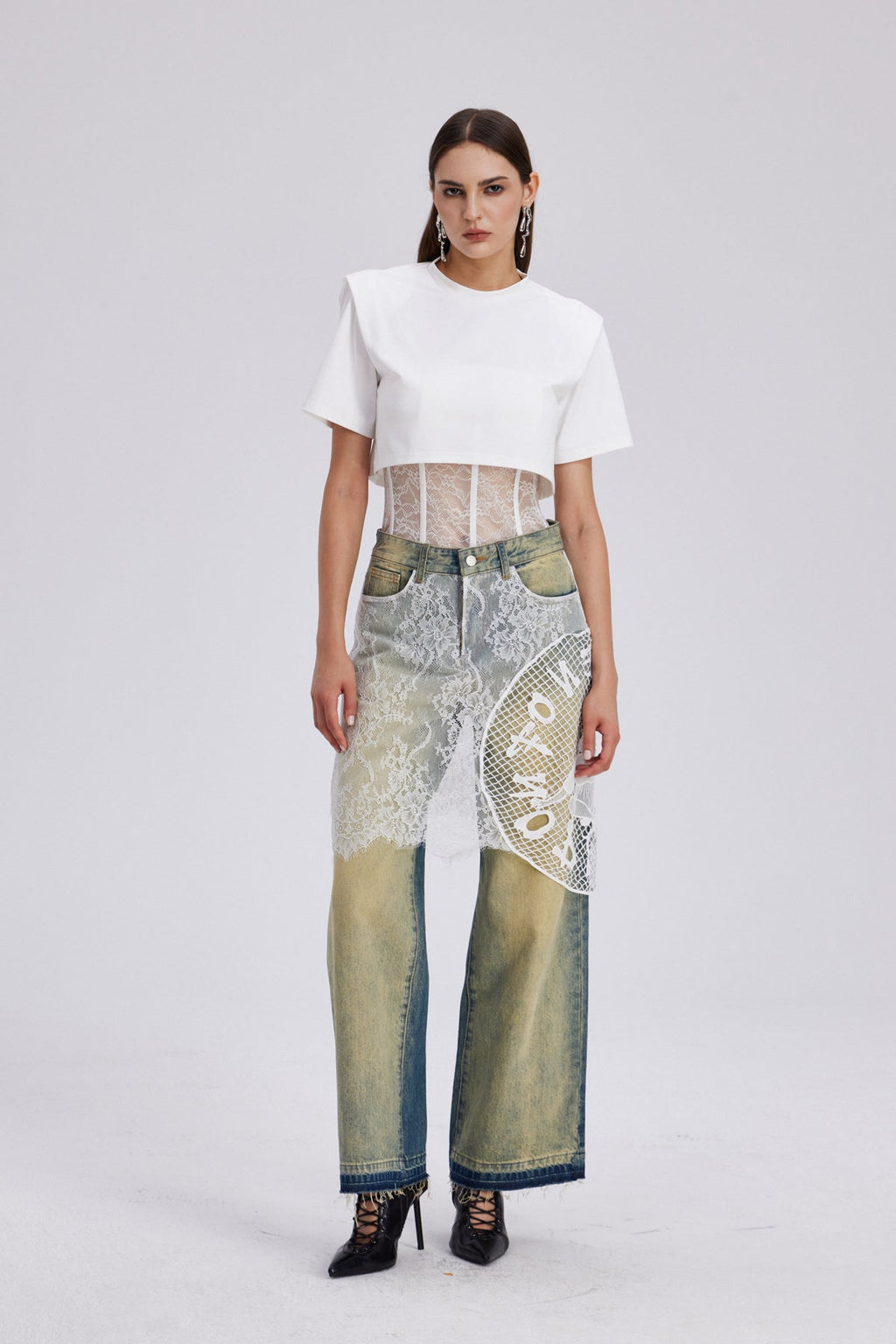 Charlee Lace Bleached Jeans