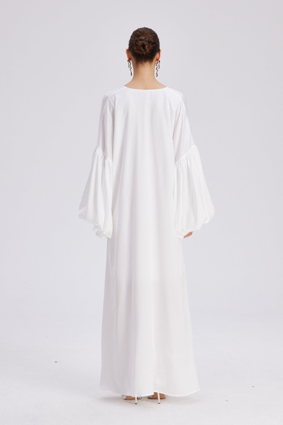 Charlton Plunge Balloon Sleeve Maxi Dress