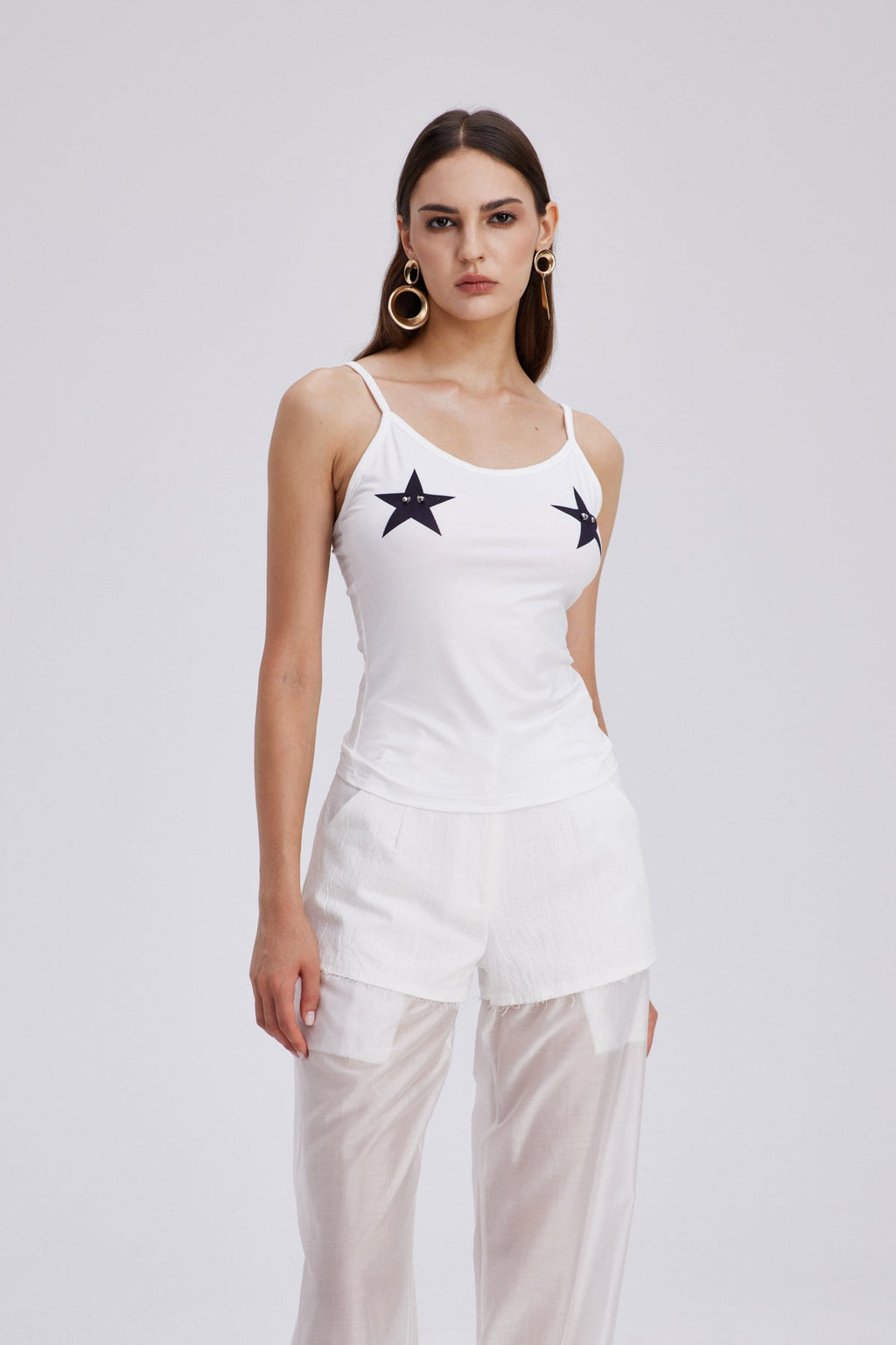 Chase Star Spaghetti Bodycon Top