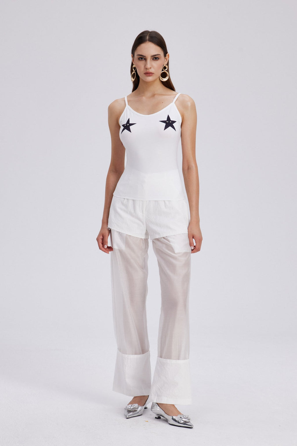 Chase Star Spaghetti Bodycon Top