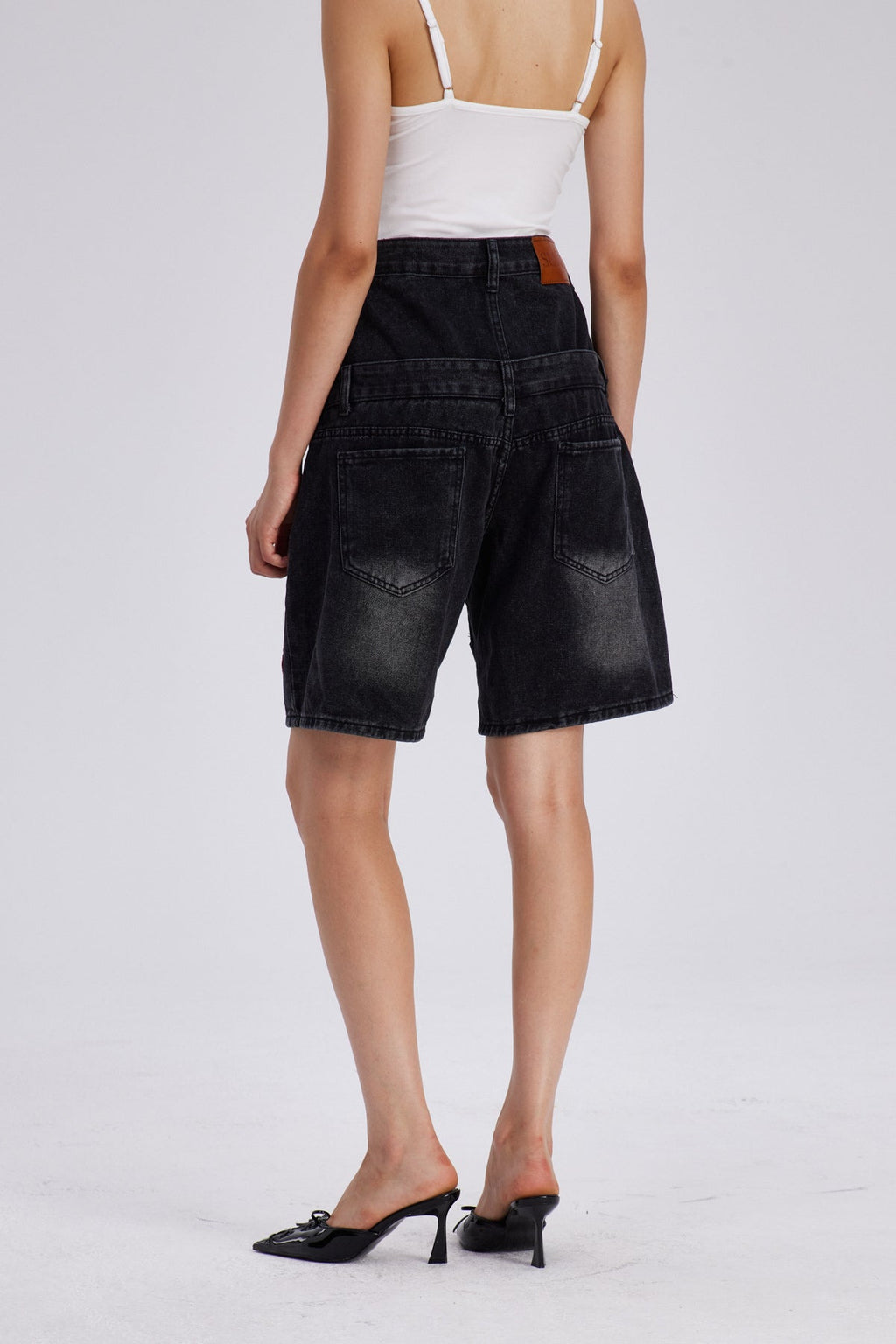 Chasity Deconstruct Print Midi Jeans