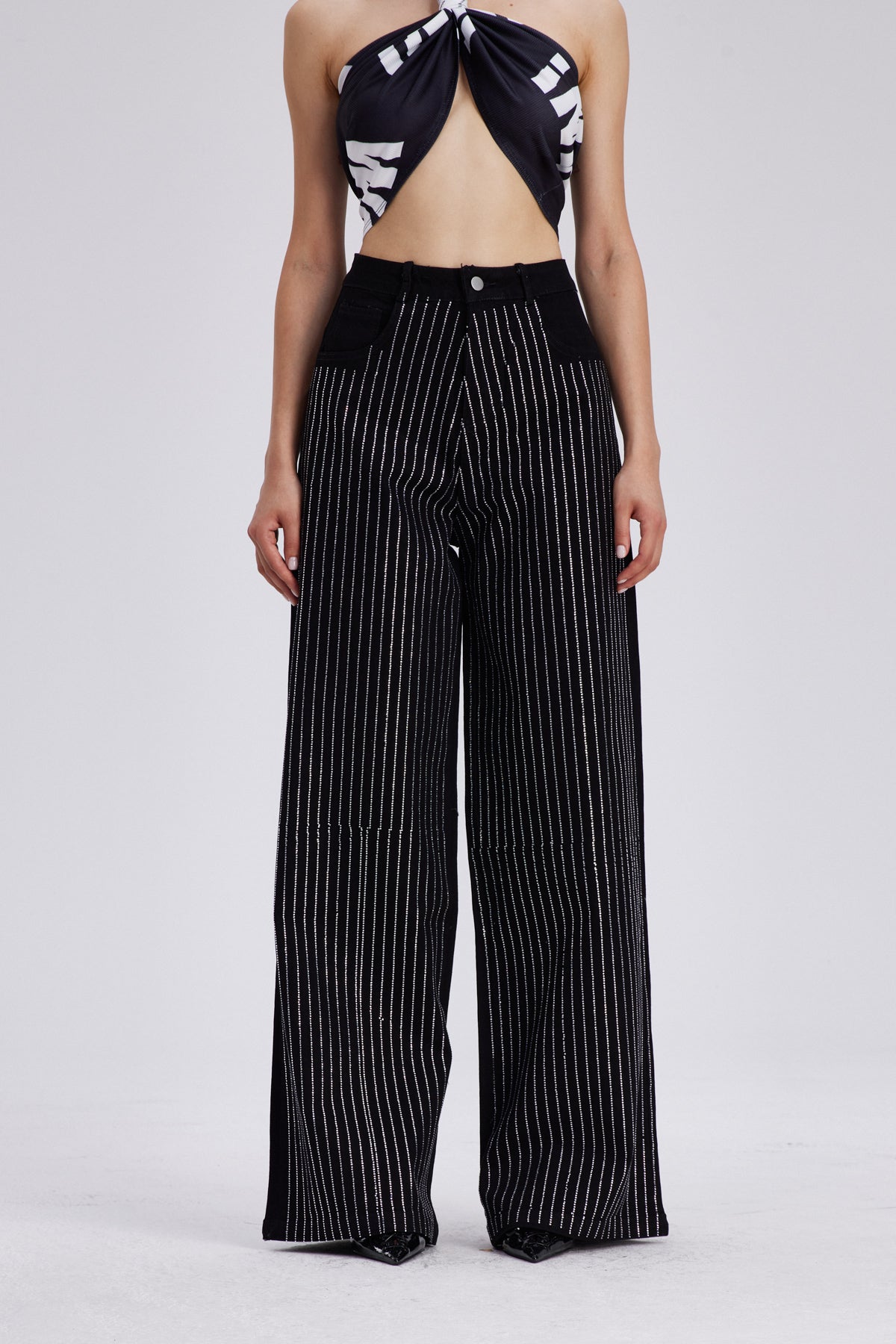 Chaz Stripe Rhinestone Jeans