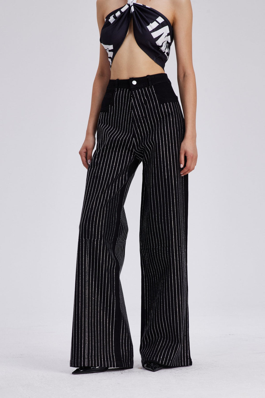 Chaz Stripe Rhinestone Jeans