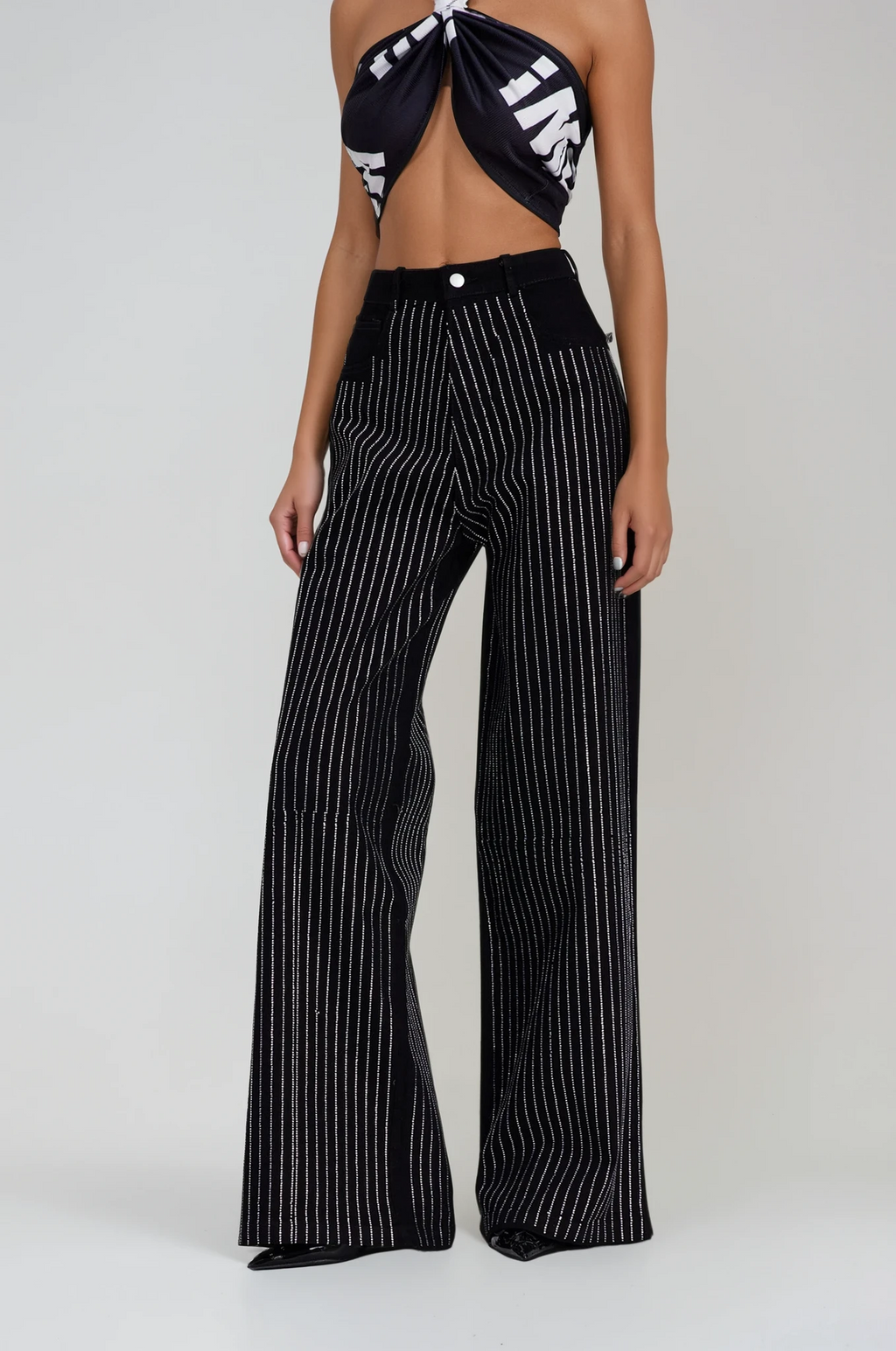 Chaz Stripe Rhinestone Jeans
